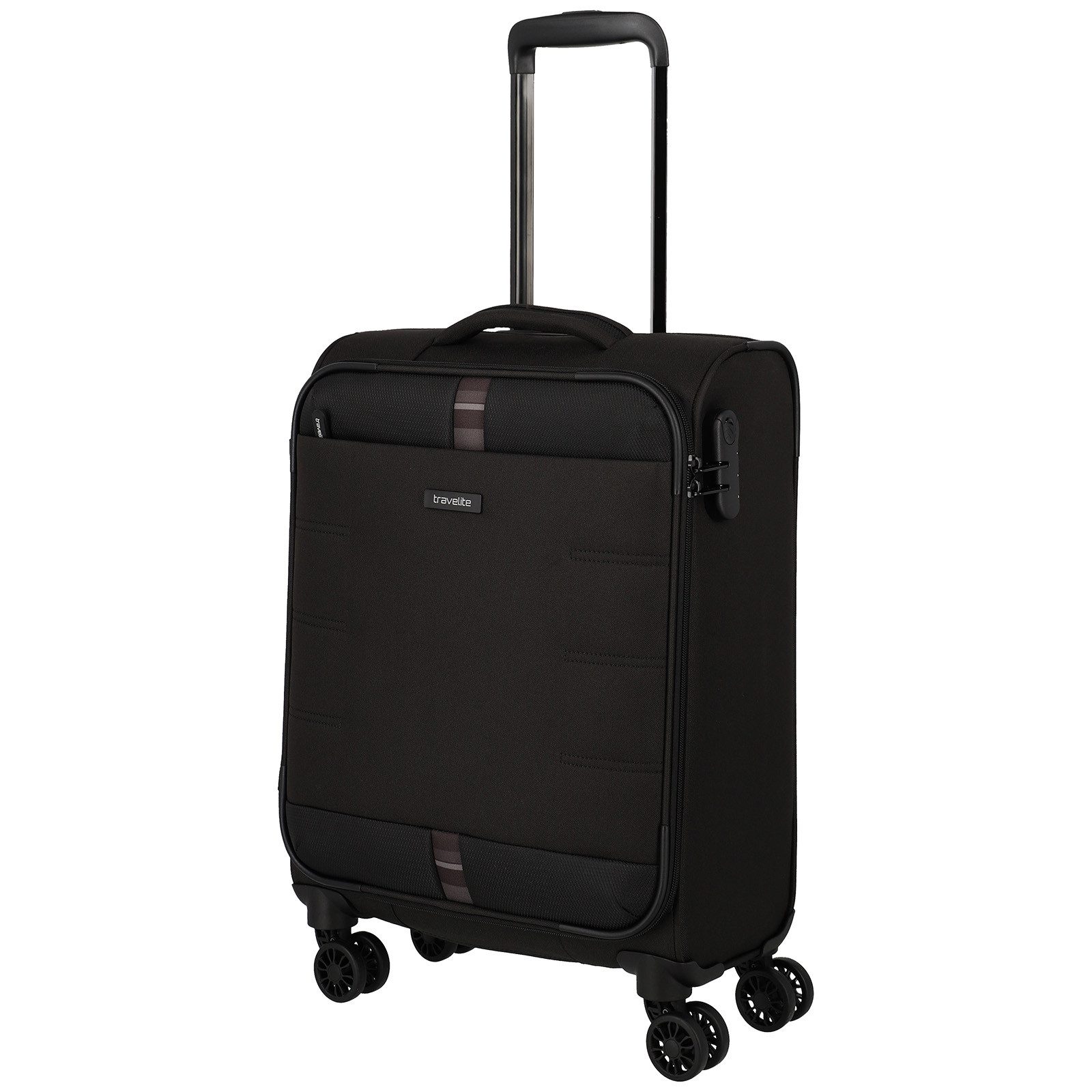 travelite Trolley Rügen 4-Rollen Kabinen Trolley Boardcase S 55 cm 2,4 kg 080947, 4 Rollen, Schloss, Doppelrollen