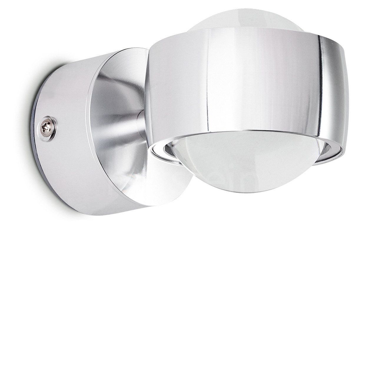 hofstein Spiegelleuchte »Arche« LED Außenwandlampe aus Metall/Glas in Anthrazit, 3000 Kelvin, Gartenbeleuchtung 480 Lumen, moderne mit Up&Down-Effekt, IP44