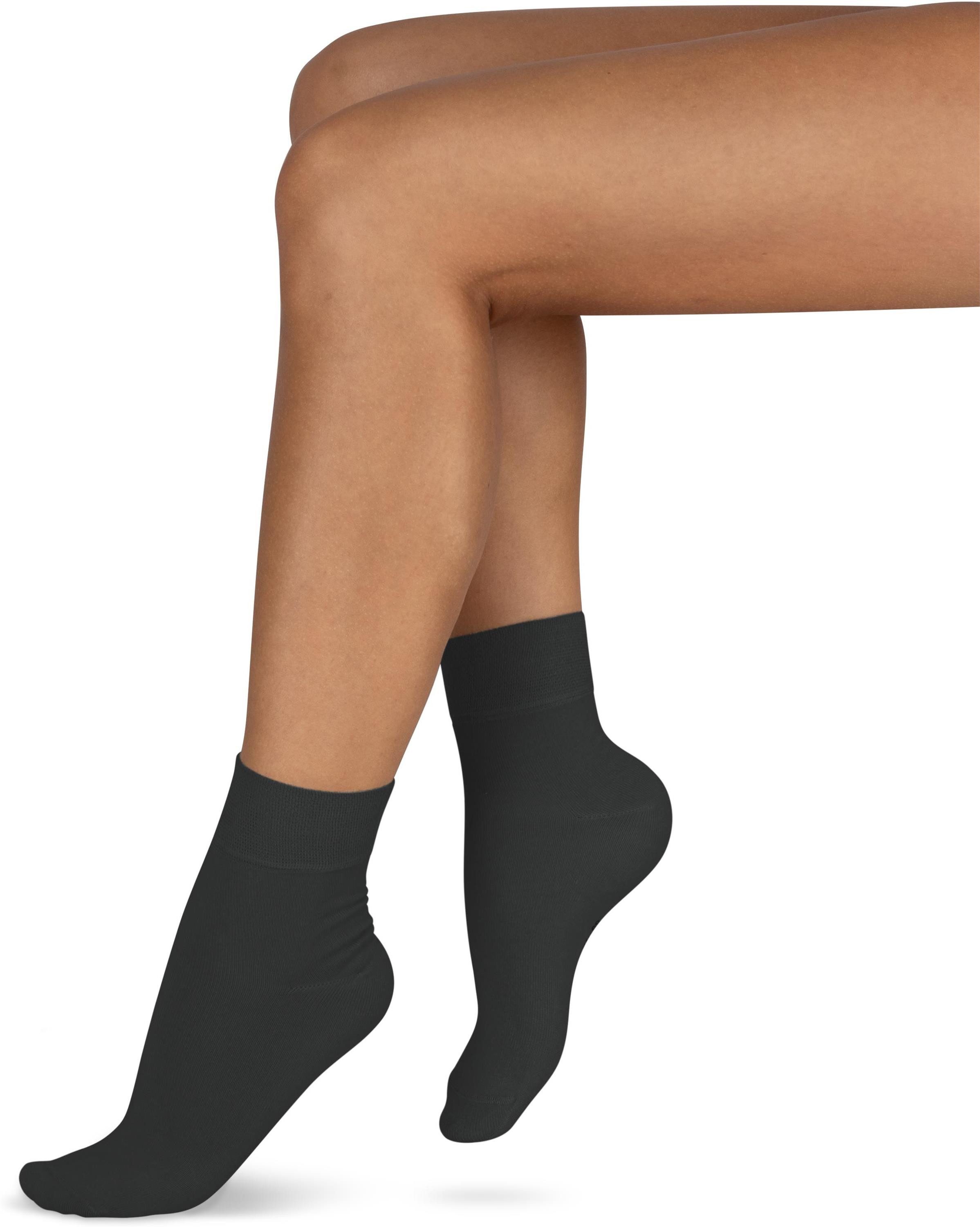 normani Basicsocken 6 Paar Viskose-Gesundheitssocken Kurzschaft (6er-Set, 6 Paar) seidenweich durch Viskose