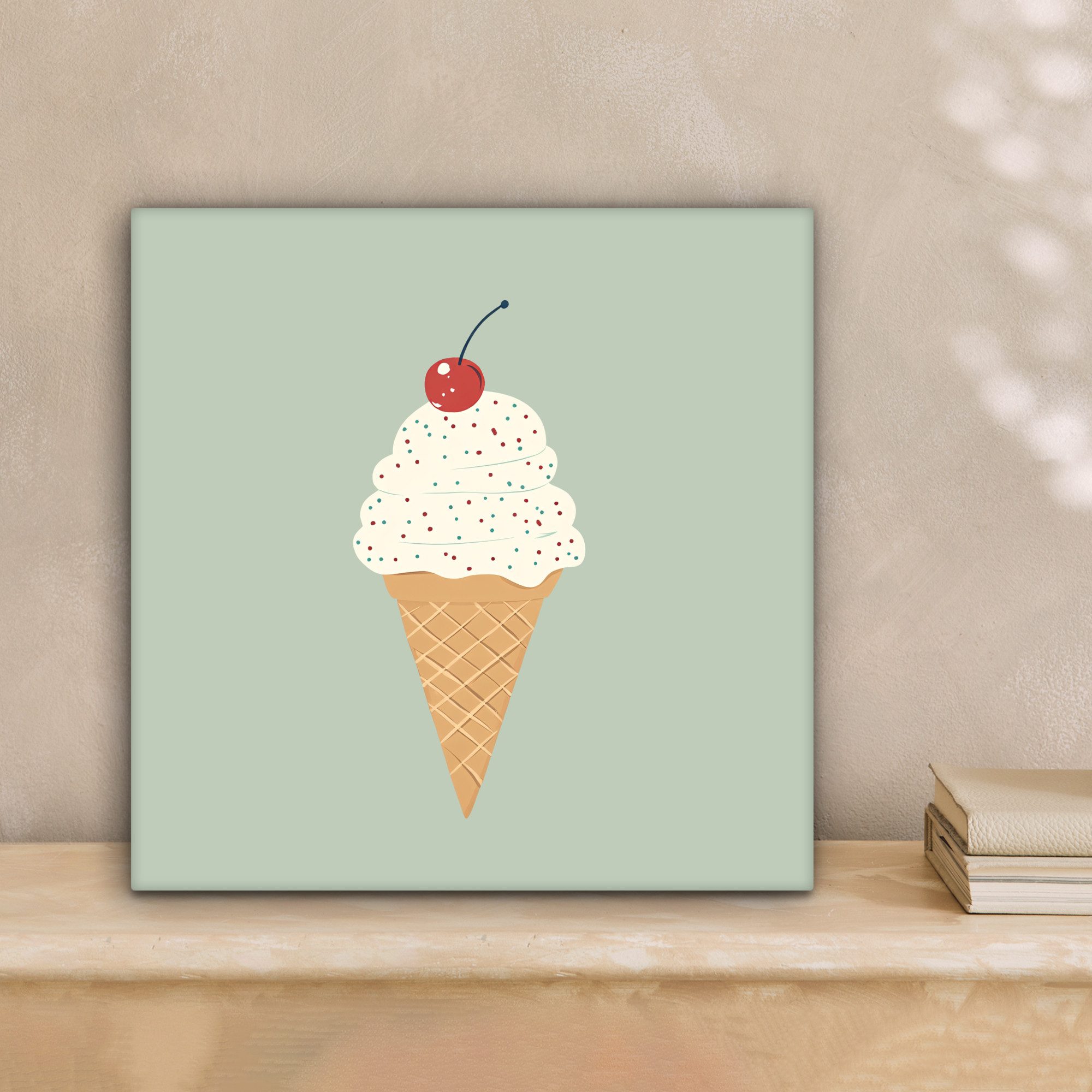 OneMillionCanvasses® Leinwandbild Illustration - Eiscreme - günstig online kaufen