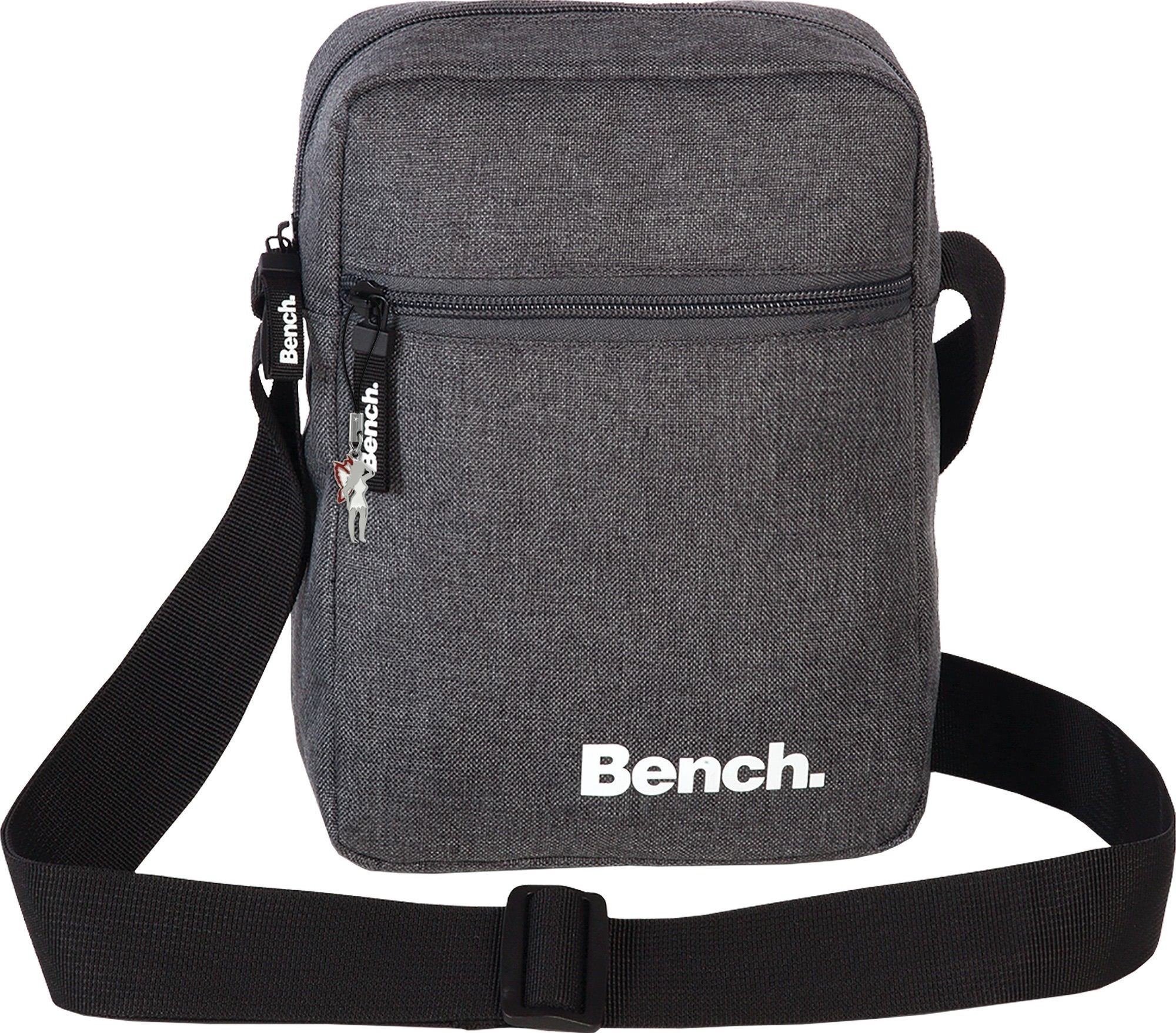 Bench. Schultertasche Bench stylische Cross Body Polyester (Umhängetasche), Unisex Polyester Umhängetasche, grau ca. 17cm