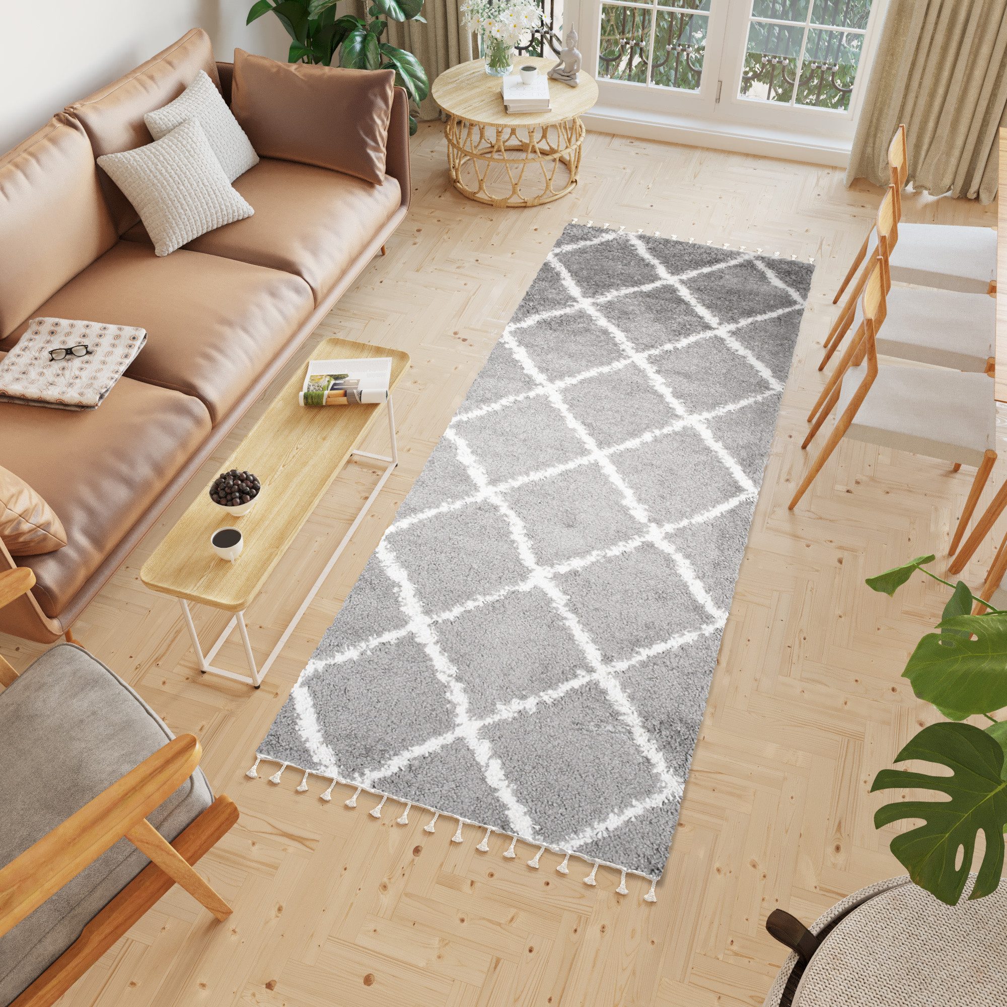 Tapiso Hochflor-Läufer BOHO, rechteckig, Höhe: 40 günstig online kaufen
