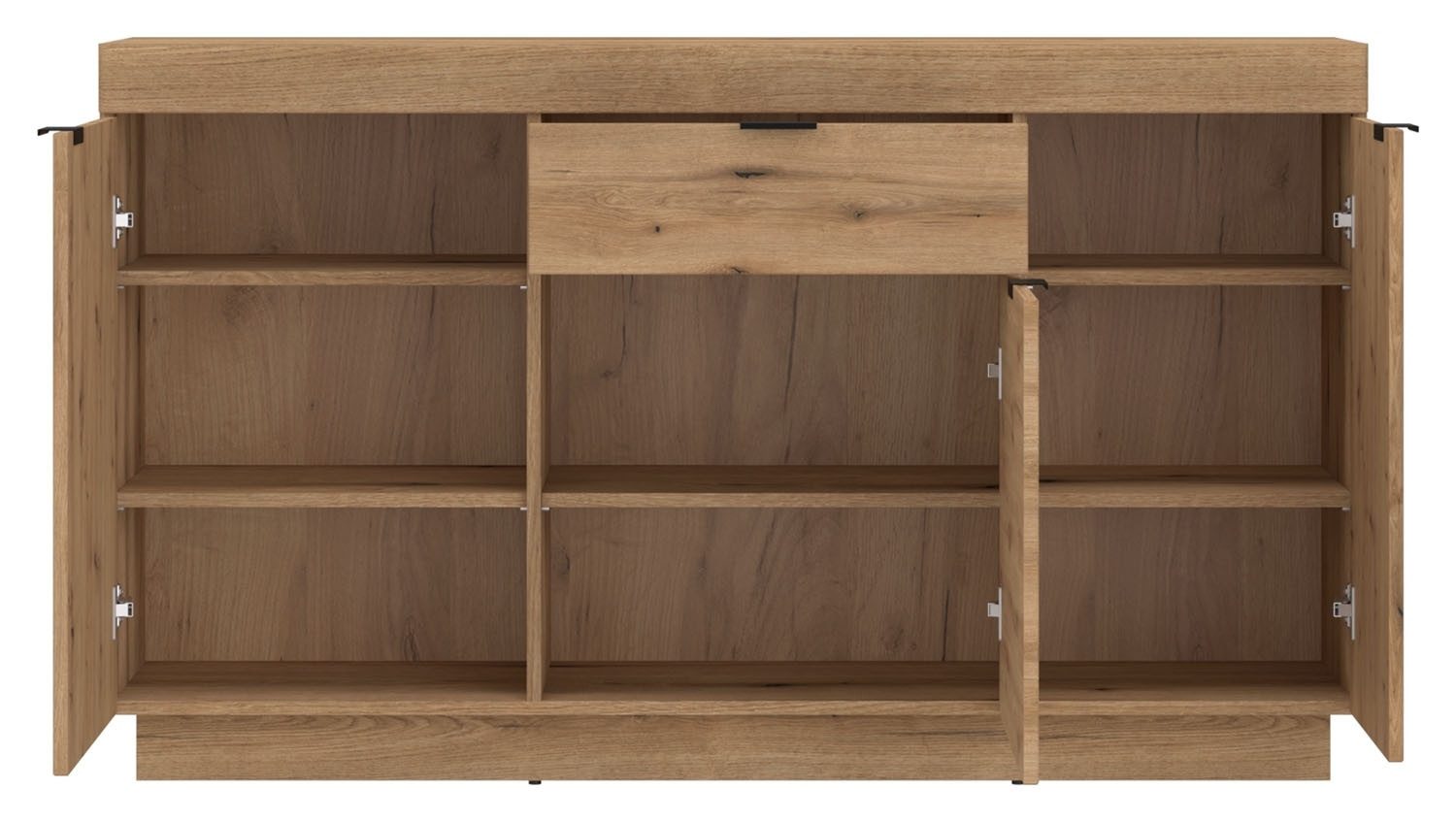 Sideboard DELAMAR, Coast Evoke Eiche Dekor, 3 Türen, 1 Schublade, B 146 x H 86 x T 40 cm