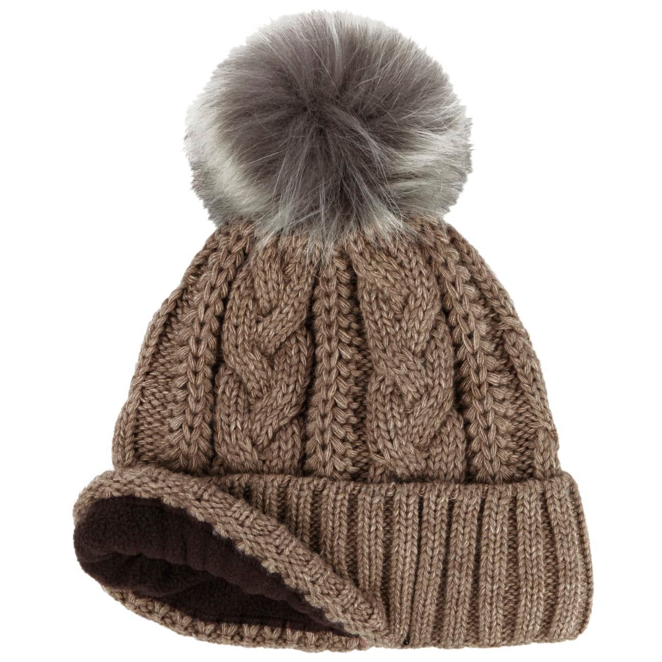 McBurn Bommelmütze (1-St) Bommelmütze mit Umschlag, Made in Italy