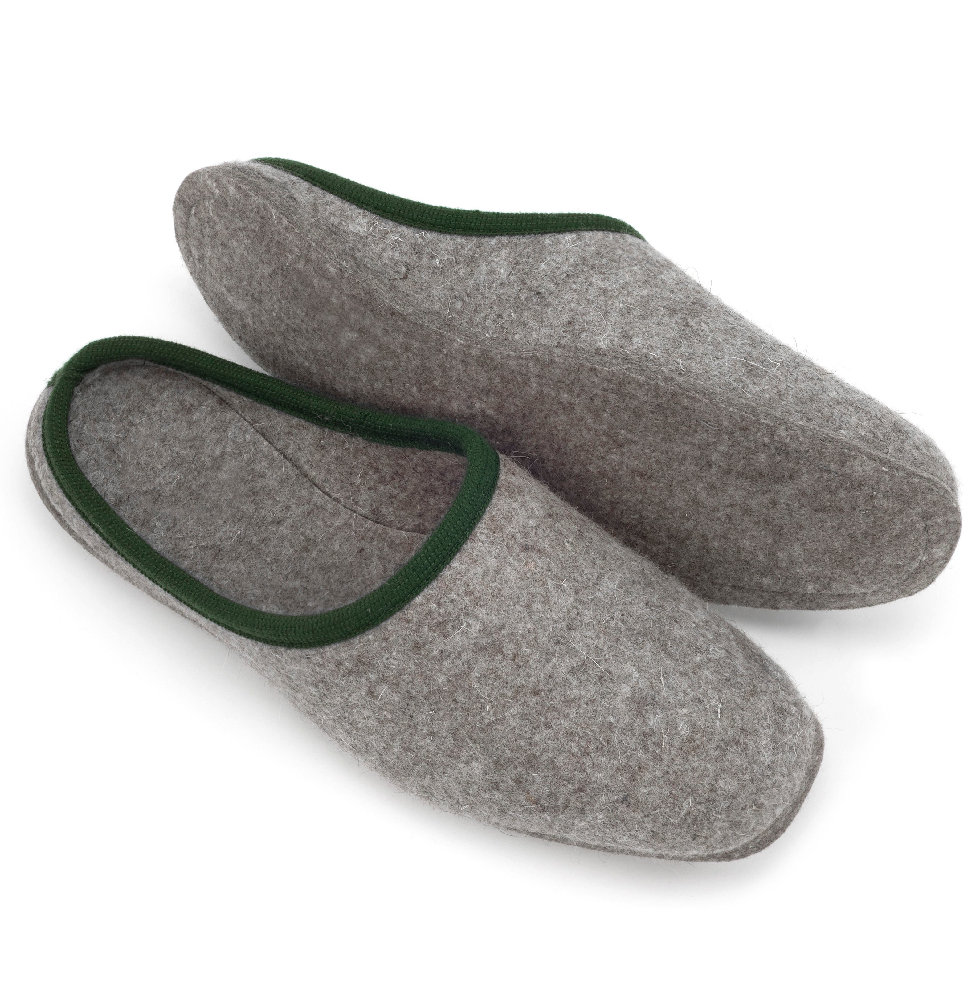 Pantoffelmann Wollfilz Pantoffel warme Filzpantoffeln Herren Damen Winter Hausschuh Pantoffel (1 Paar) Filzpantoffeln, Gästepantoffel besonders leicht