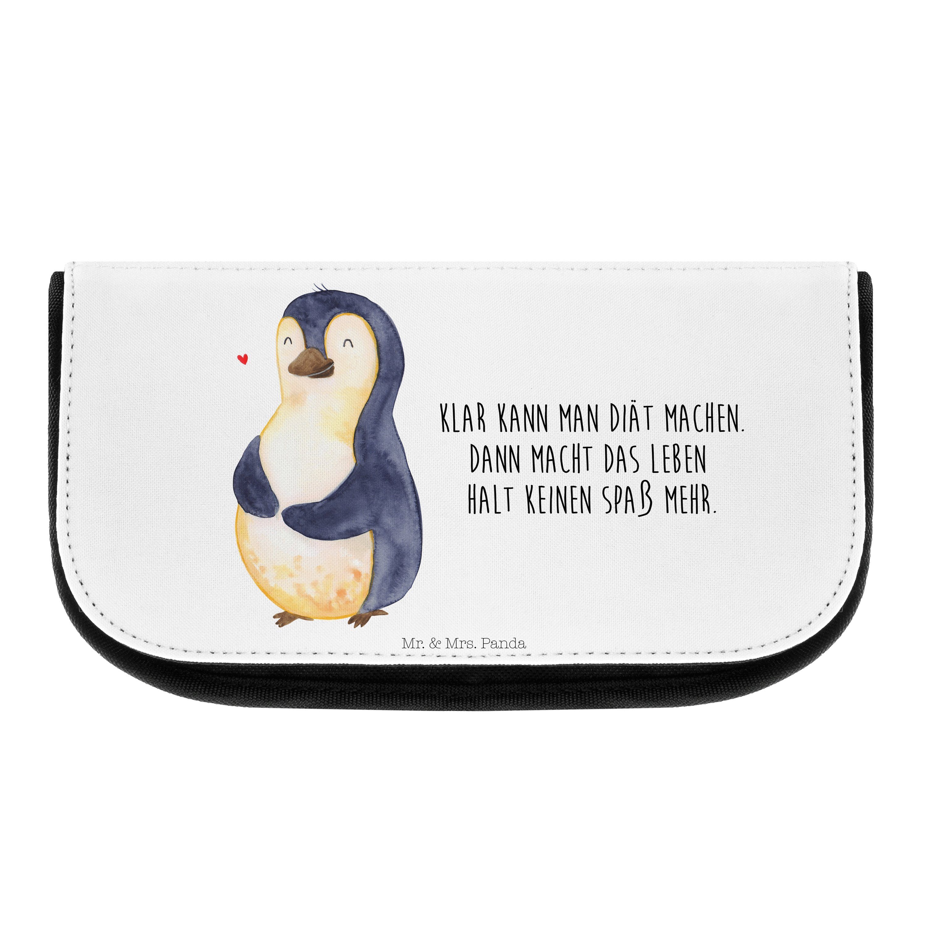 (1-tlg) Geschenk, Kosmetiktasche Pinguin - Weiß kugelrund, & Mrs. Kosmetikbeut Mr. Kulturbeutel, Panda Diät -