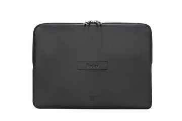 Tucano Laptop-Hülle Today, Kunstleder Notebook Sleeve mit Memory Foam, Schwarz 15,6 Zoll, 15-16 Zoll Laptops