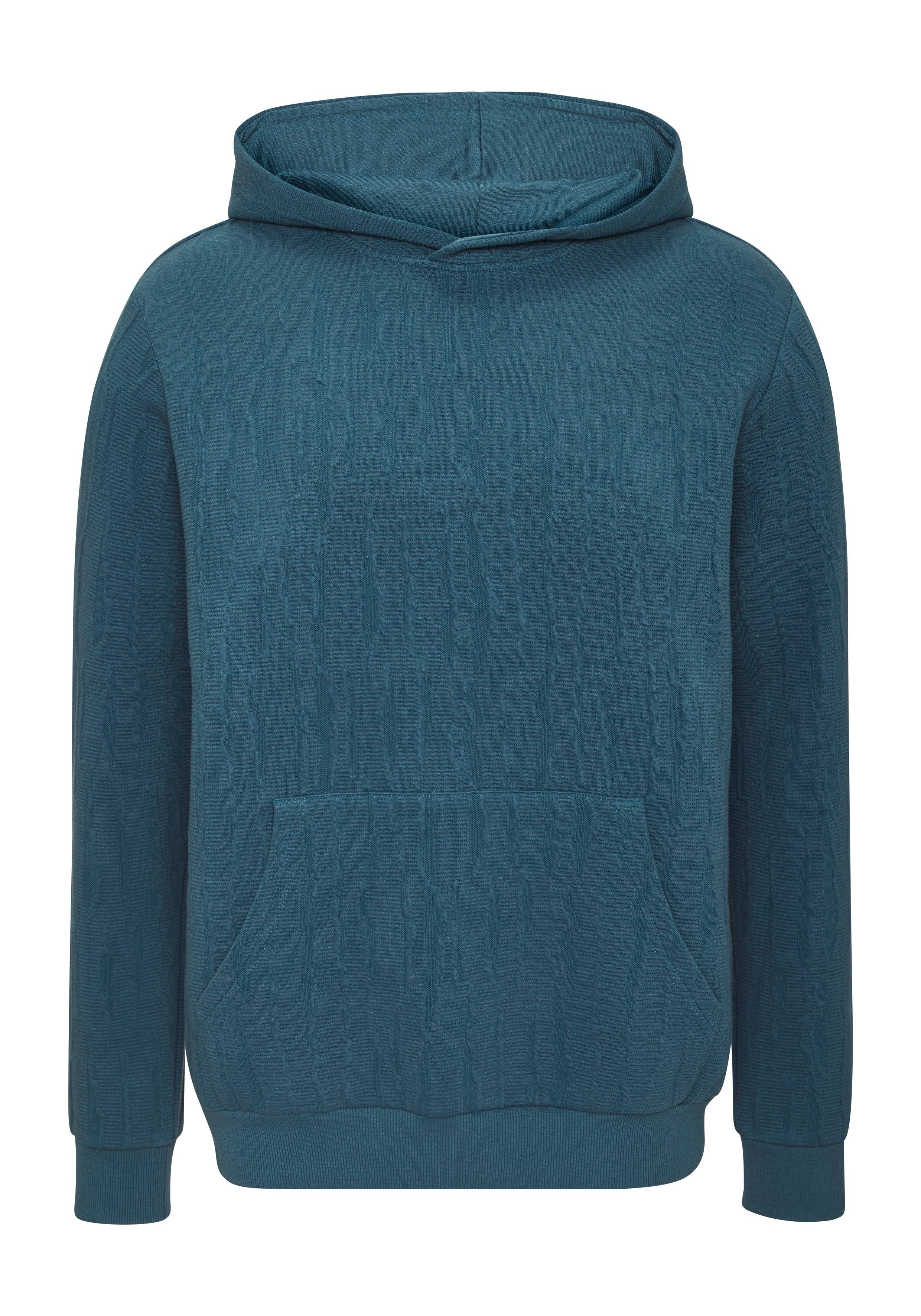 John Devin Hoodie - Struktur Sweat mit Kapuze bis Größe 5XL innen angeraute Sweatware mit besonderer Struktur-Optik – Bild 2 von 4