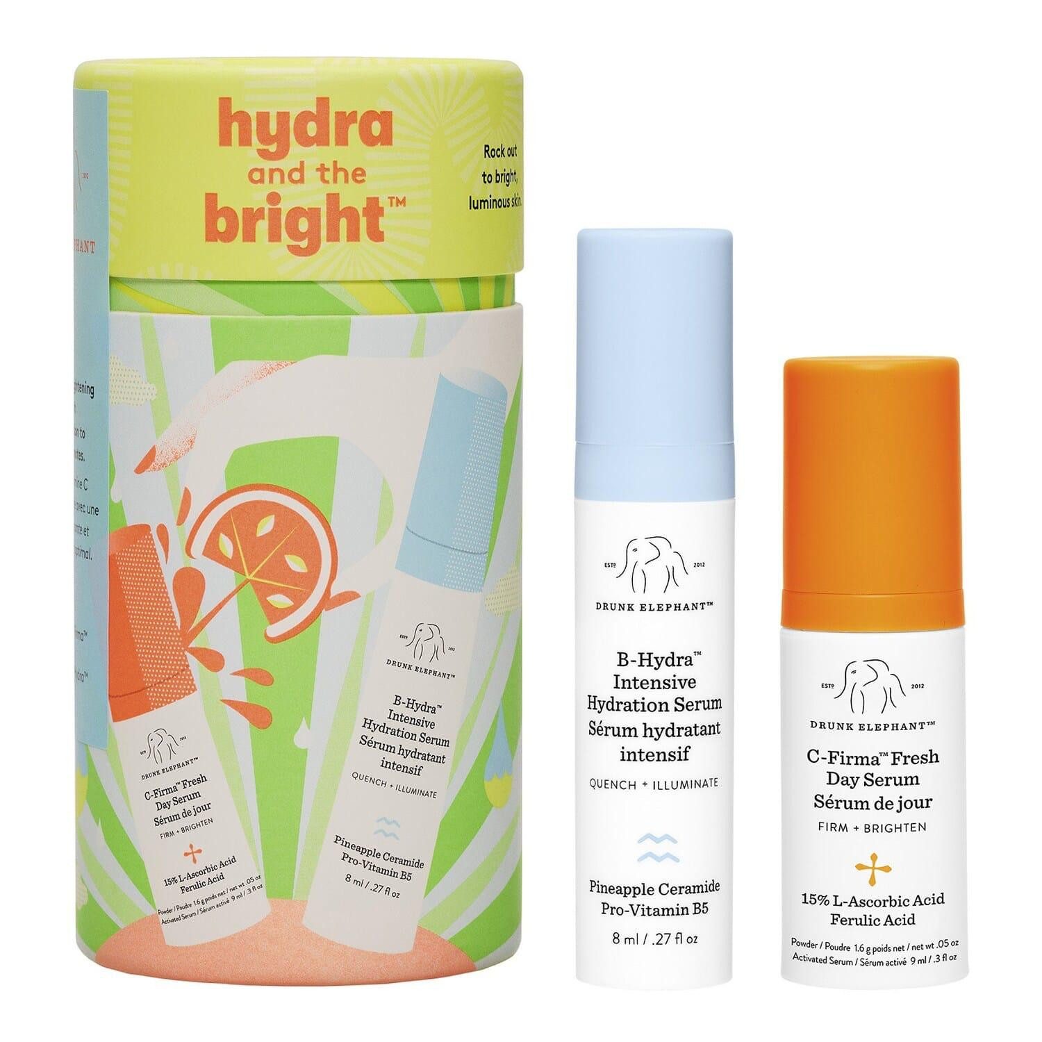 Drunk Elephant Gesichtspflege-Set Drunk Elephant Hydra and the Bright Set (2pcs), 2-tlg.