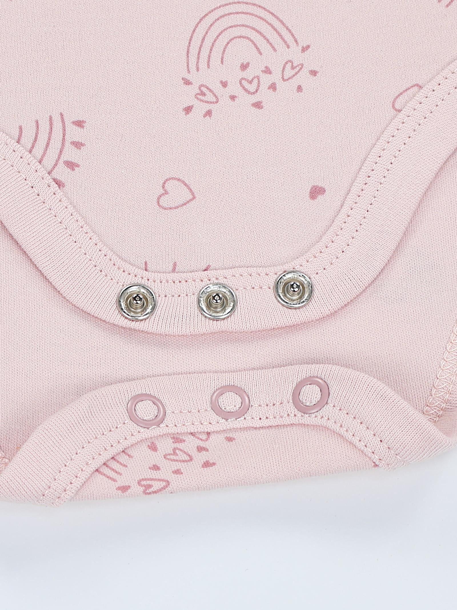 TupTam Kurzarmbody TupTam Mädchen Baby Body Kurzarm in Unifarben - 5er Pack – Bild 4 von 5