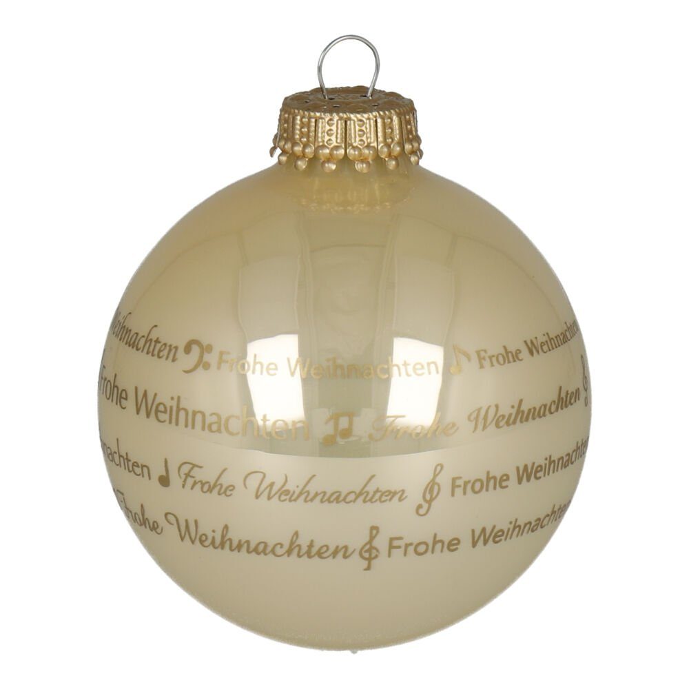 mugesh Weihnachtsbaumkugel Weihnachtskugel Schrift Notenmotive, für günstig online kaufen