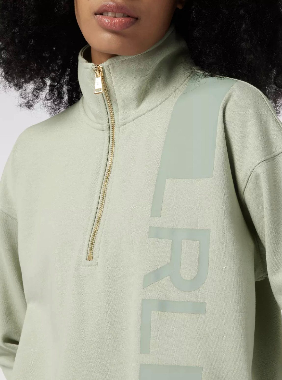 Polo Ralph Lauren Sweatshirt Retro Logo Halb Zip Troyer halblangen Reißverschluss, Troyer-Kragen, gerippten Abschlüssen