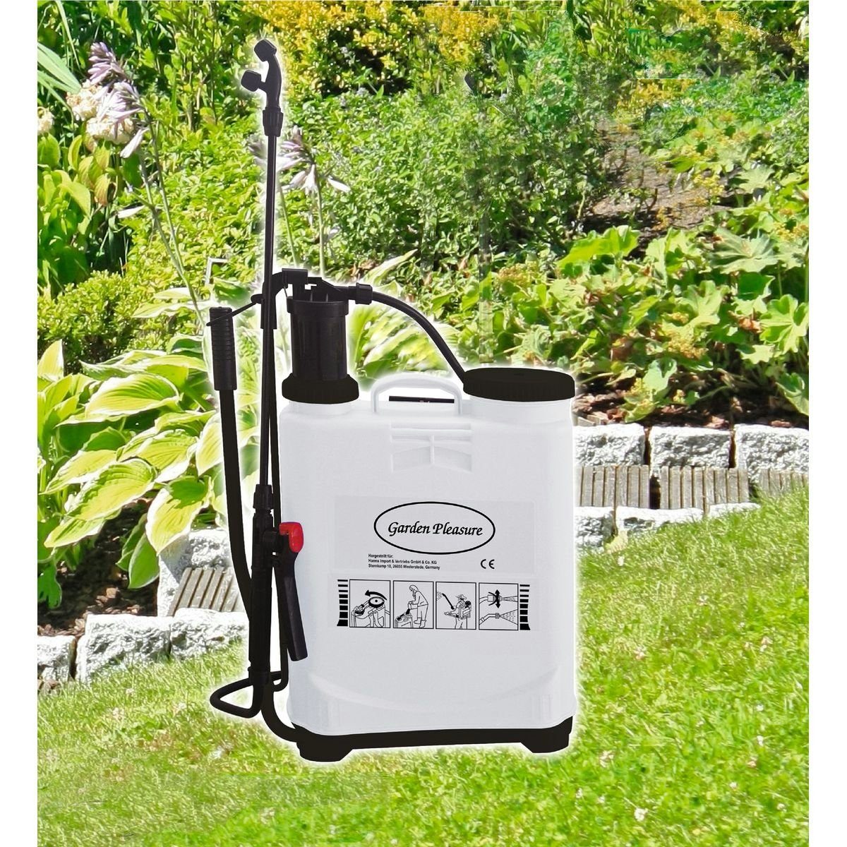 Drucksprühgerät Rückendrucksprüher Unkrautsprüher Gartenspritze 16 Liter
