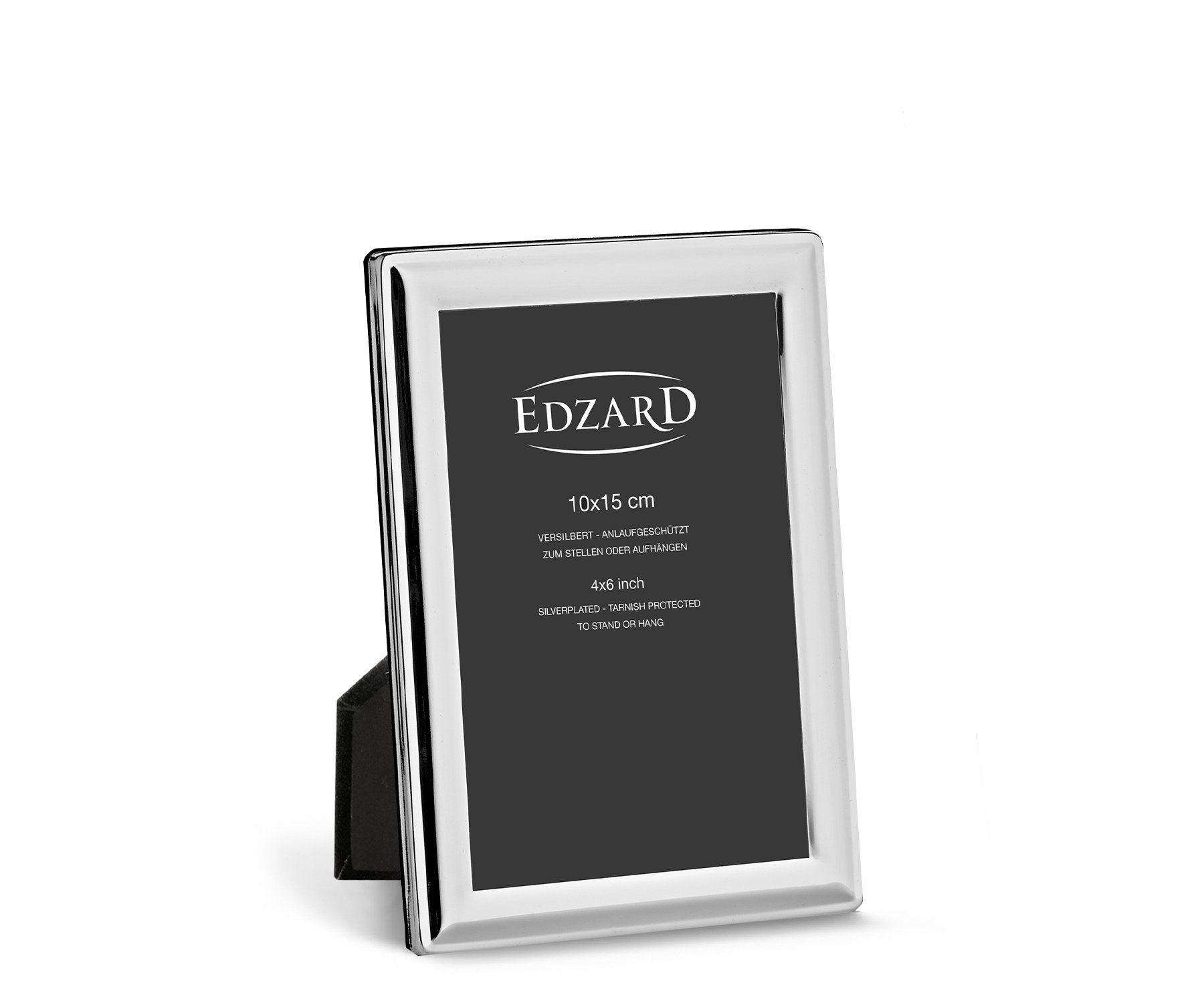 EDZARD Bilderrahmen Terni, versilbert und anlaufgeschützt, für 10x15 cm Foto