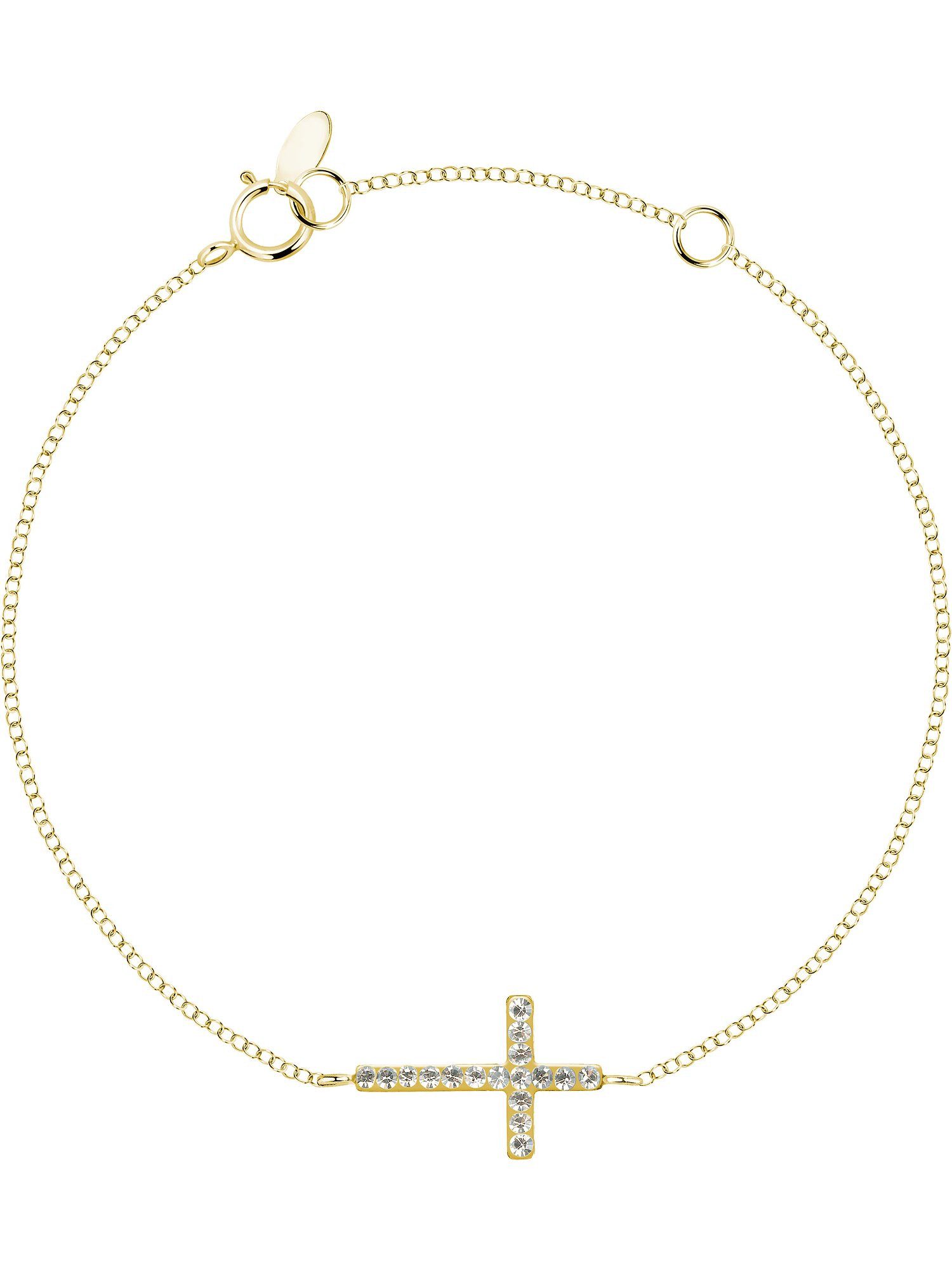 FAVS Silberarmband FAVS Damen-Armband 925er Silber Zirkonia Kreuz, Klassisch