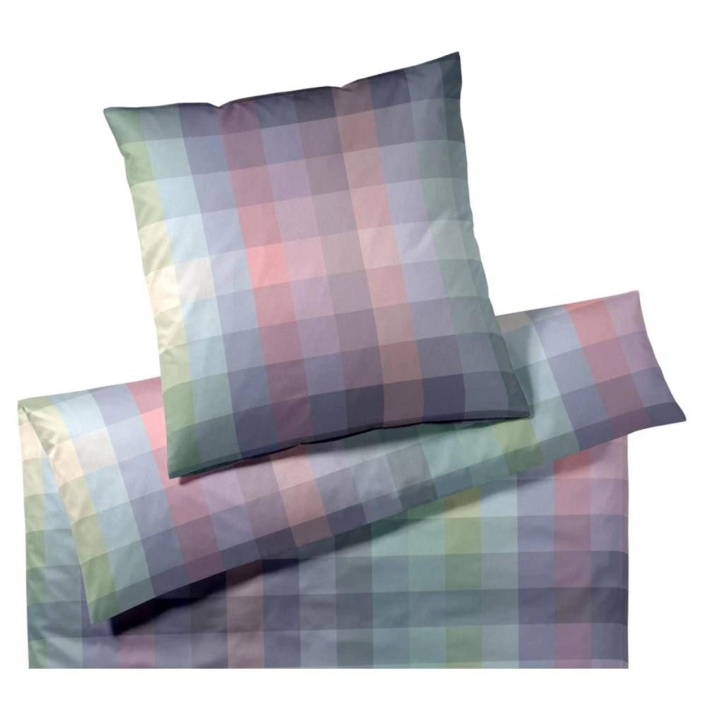 Bettwäsche Check Out Lavendel 155 x 220 cm, Comfort Satin von Elegante