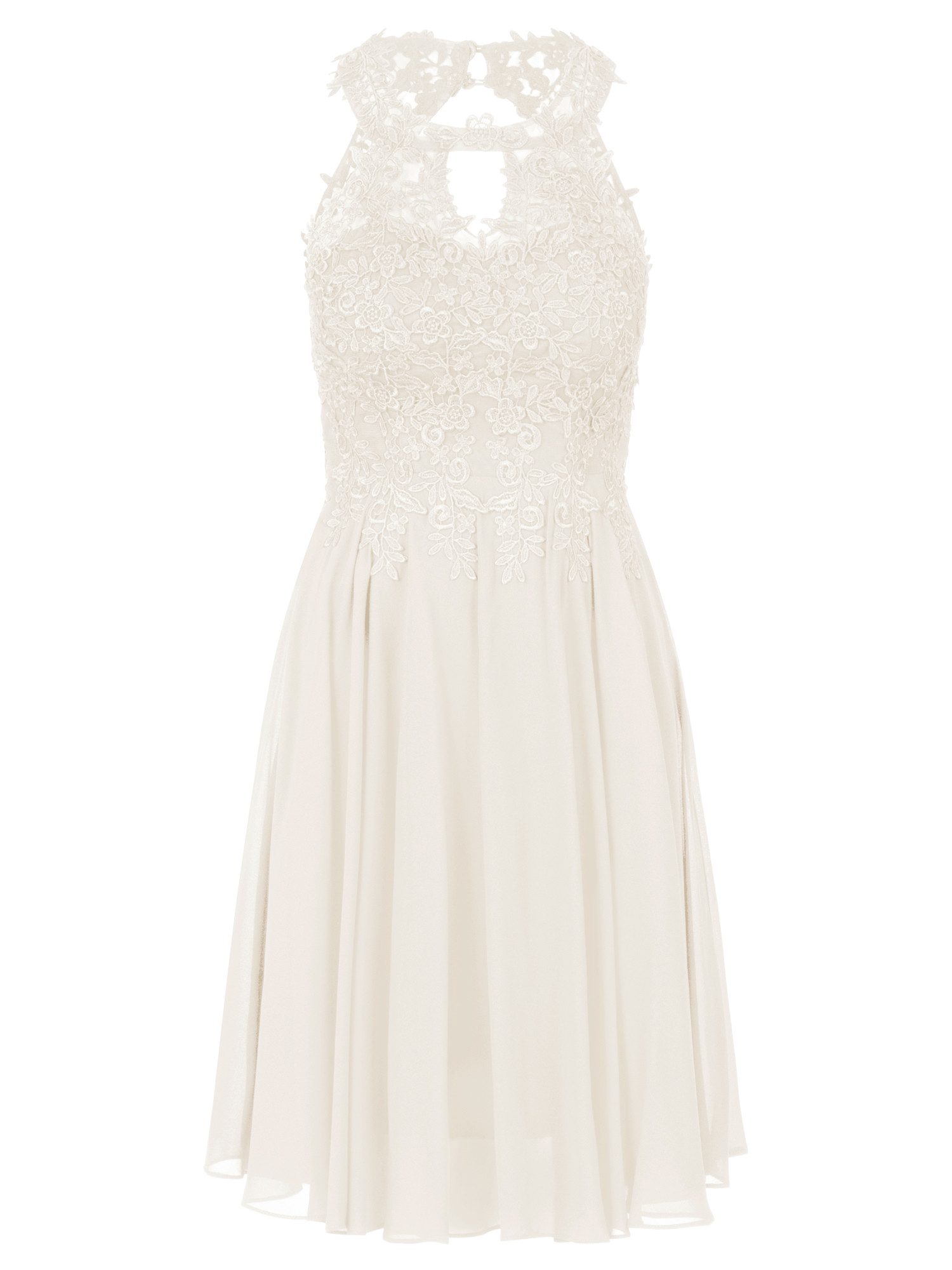 Apart Cocktailkleid aus einer Plastischen Spitze und Chiffon