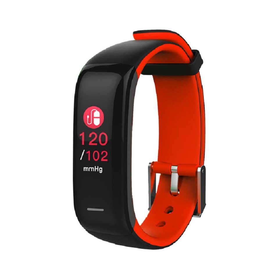 novasmart Activity Tracker »runR II Fitness Tracker, HD-Farbbildschirm  Fitness Armband Uhr mit Pulsmesser, Schlafmonitor, Sportuhr, Schrittzähler  für Android und iOS, schwarz/rot«