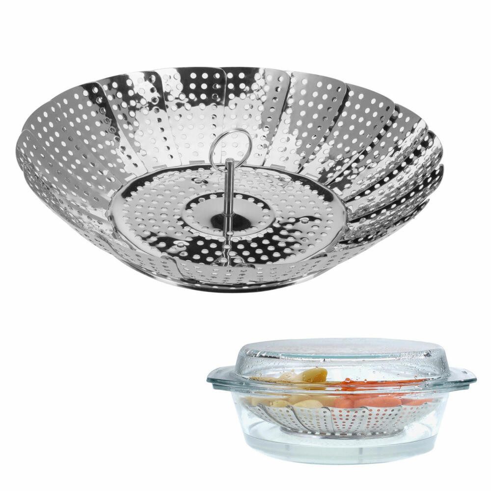 WESTMARK Dampfgareinsatz Verstellbar, für Töpfe von Ø 14 - 23 cm, Dünsteinsatz, rostfrei, spülmaschinengeeignet, langlebig