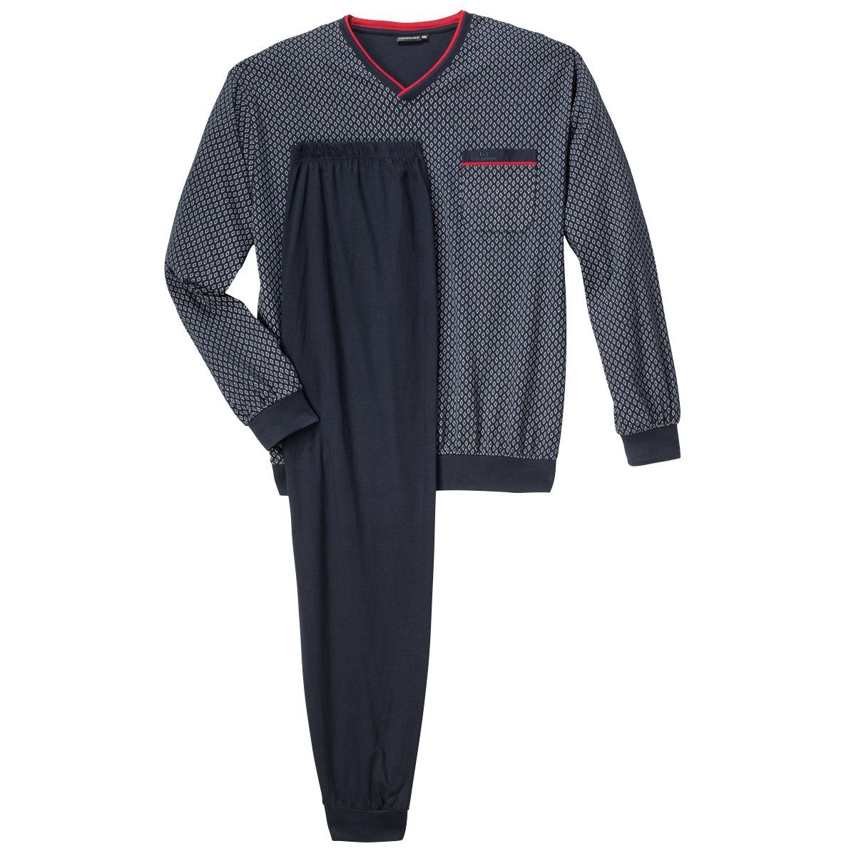 GÖTZBURG Pyjama Götzburg Pyjama dunkelblau gemustert günstig online kaufen