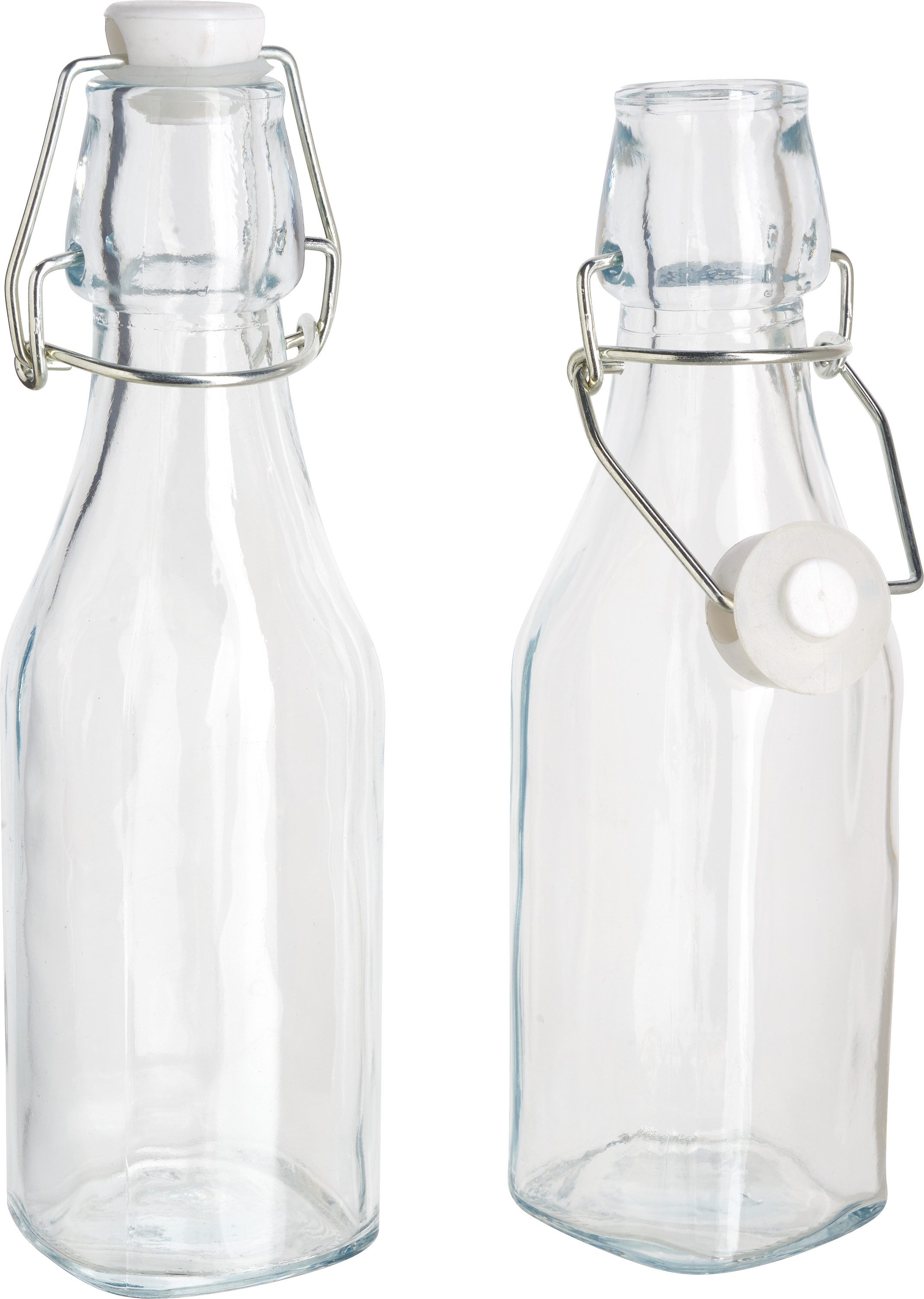 VBS Trinkflasche Glasflaschen mit Bügelverschluss, 2 Stück