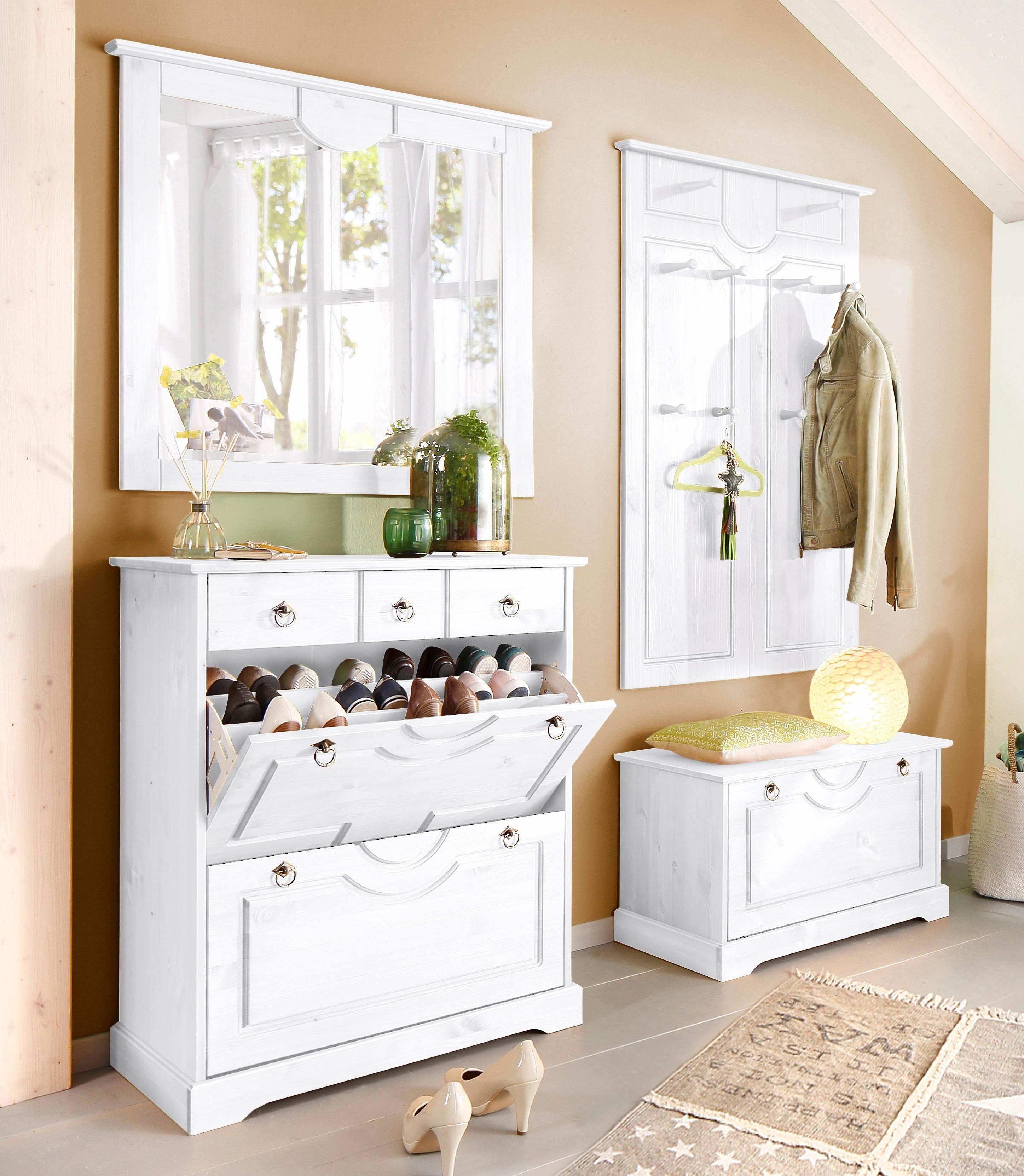 OTTO home Garderoben-Set Klera, (Set, 4-St), 4-teilig, aus massiver Kiefer, FSC®-zertifiziert