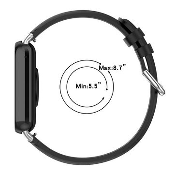 Wigento Smartwatch-Armband Für Xiaomi Mi Band 8 Pro / Redmi Watch 4 Kunst - Leder Armband Weiß
