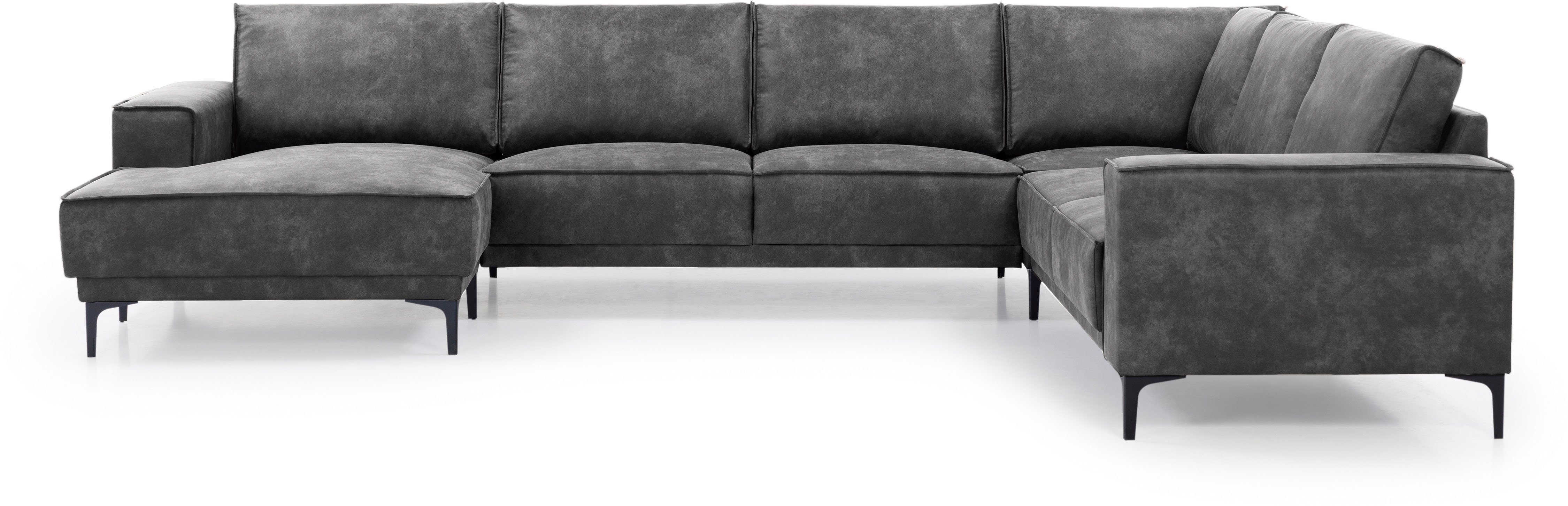 Places of Style Wohnlandschaft "XXL Sofa Oland, Struktur, Flachgewebe, Luxu günstig online kaufen