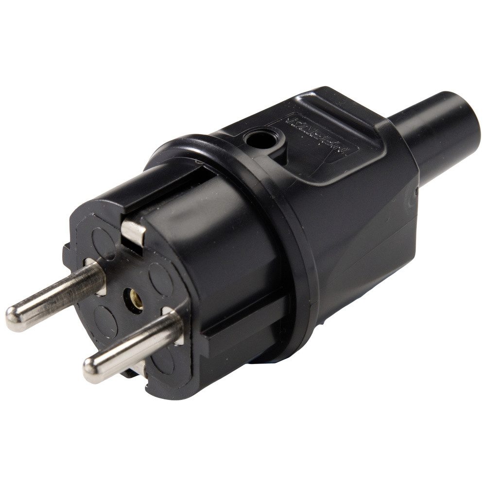 Martin Kaiser 514/sw Schutzkontaktstecker PVC 250 V Schwarz IP44 Steckernetzteil