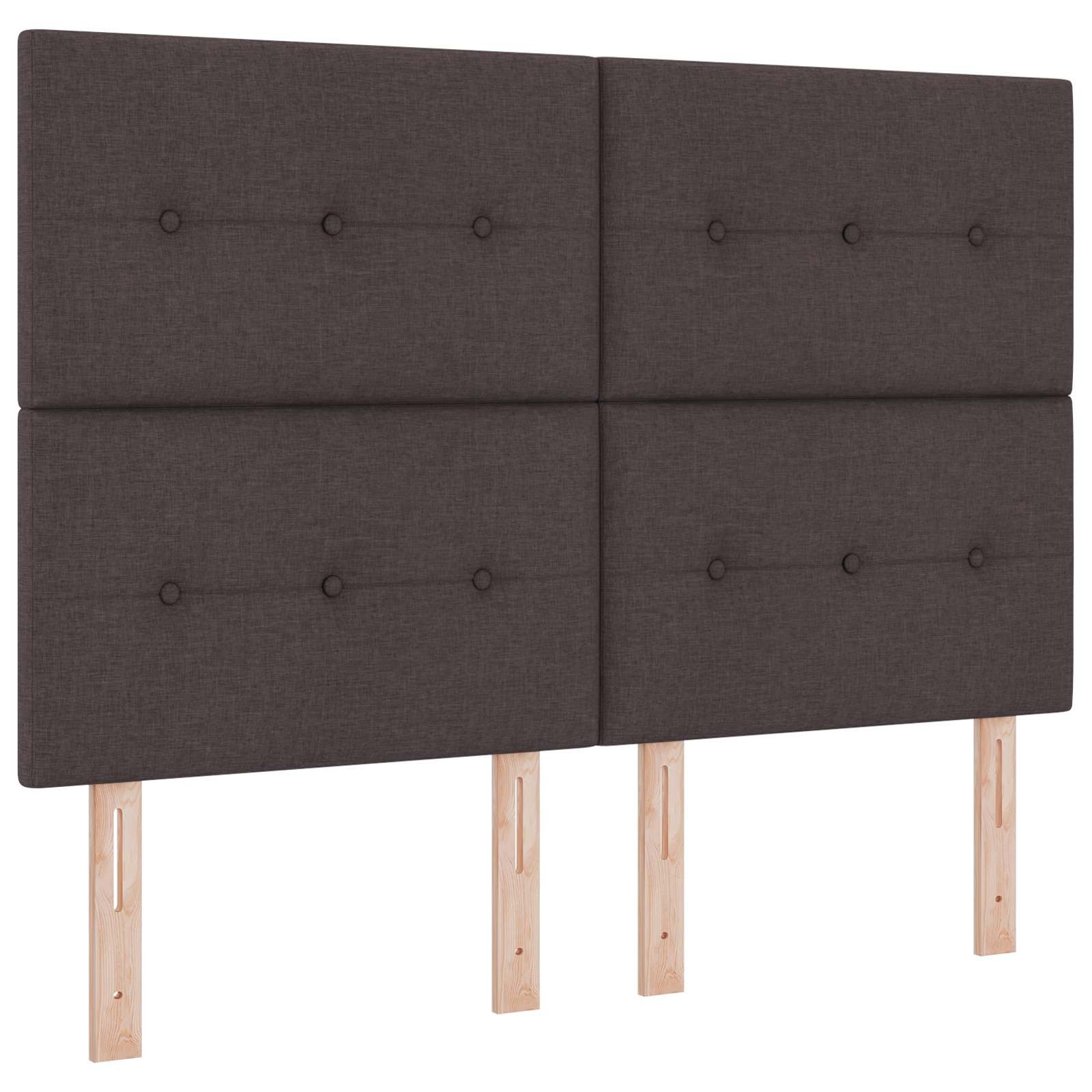 vidaXL Bett Ottoman Bett mit Matratze Dunkelbraun 140 x 200 cm Stoff (1-tlg)