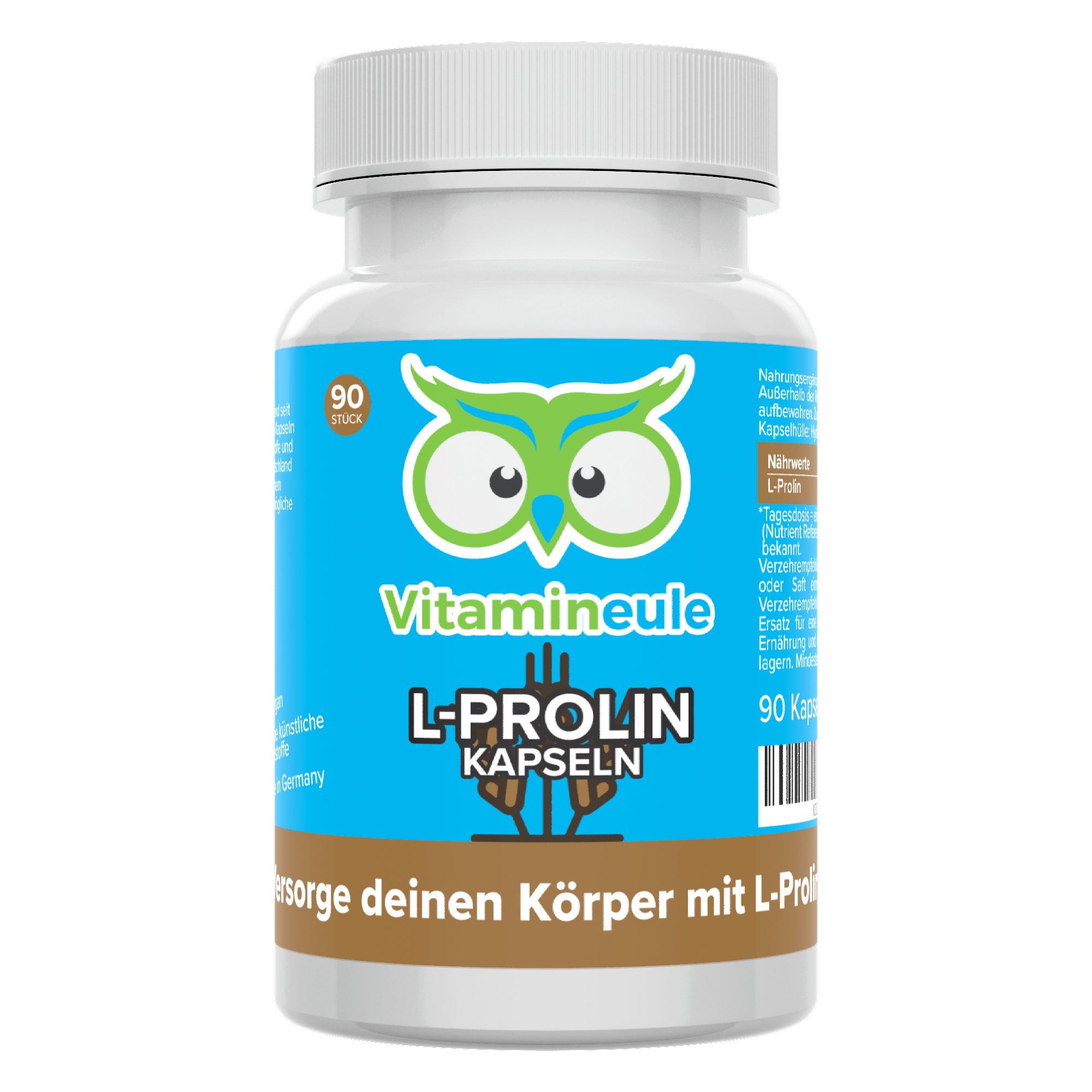 L-Prolin Kapseln mit 500 mg L-Prolin - Kapsel