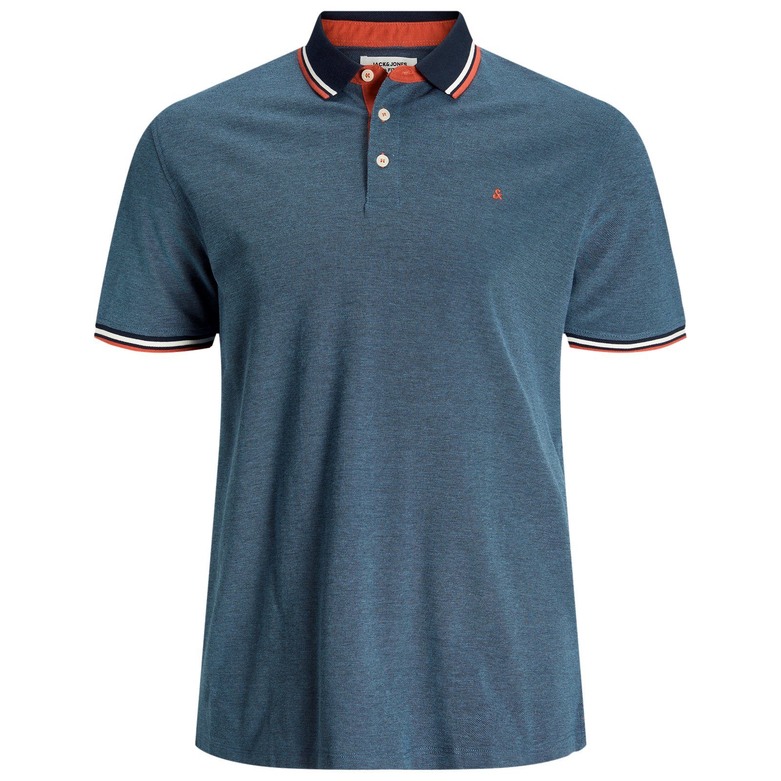 Jack & Jones Poloshirt Jack & Jones Poloshirt Übergröße denimblau melange günstig online kaufen