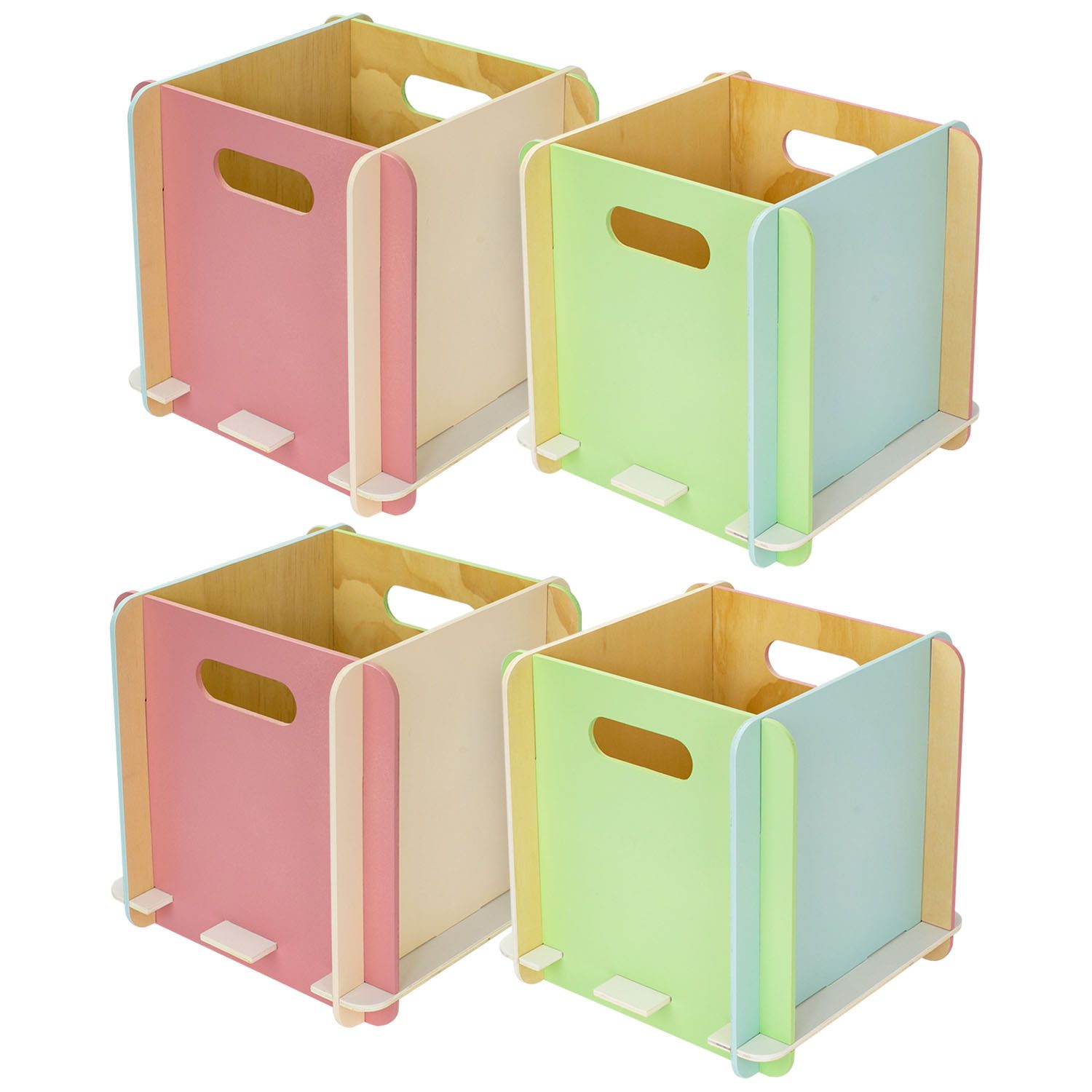 HMF Aufbewahrungsbox Praktische Spielzeugkiste aus Holz günstig online kaufen