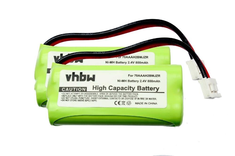 vhbw kompatibel mit VTech VT-6043, VT-6052, VT-6053, VT6052, VT6053 Akku NiMH 800 mAh (2,4 V)