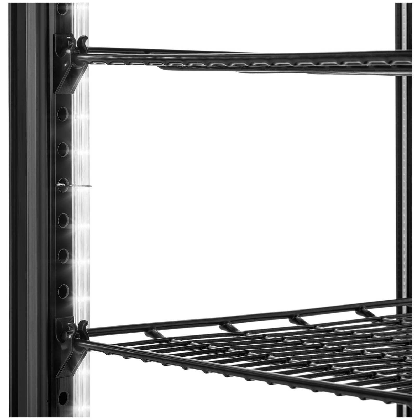 Royal Catering Kühlschrank RCCC-78-BT, 99 cm hoch, 45 cm breit, Kühlvitrine - 78L - Royal Catering - 4 Ebenen - schwarz - abschließbar – Bild 4 von 5