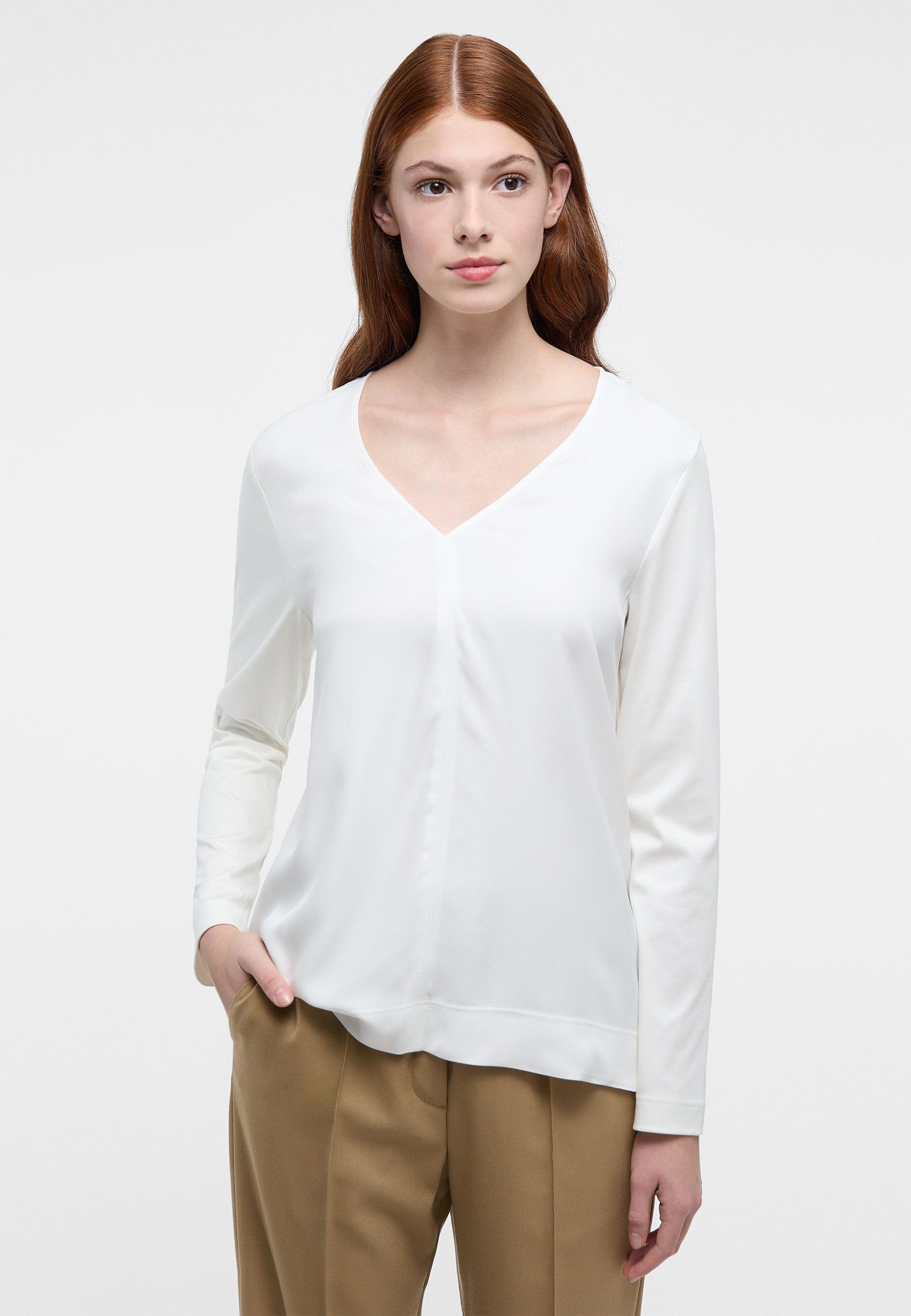 LOOSE Shirtbluse / Viskose Rückenteil Eterna Vorderteil Jersey FIT,