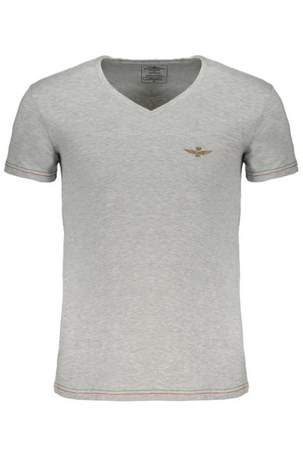 Aeronautica Militare T-Shirt Herren Kurzarm T-Shirt Grau mit V-Ausschnitt u günstig online kaufen