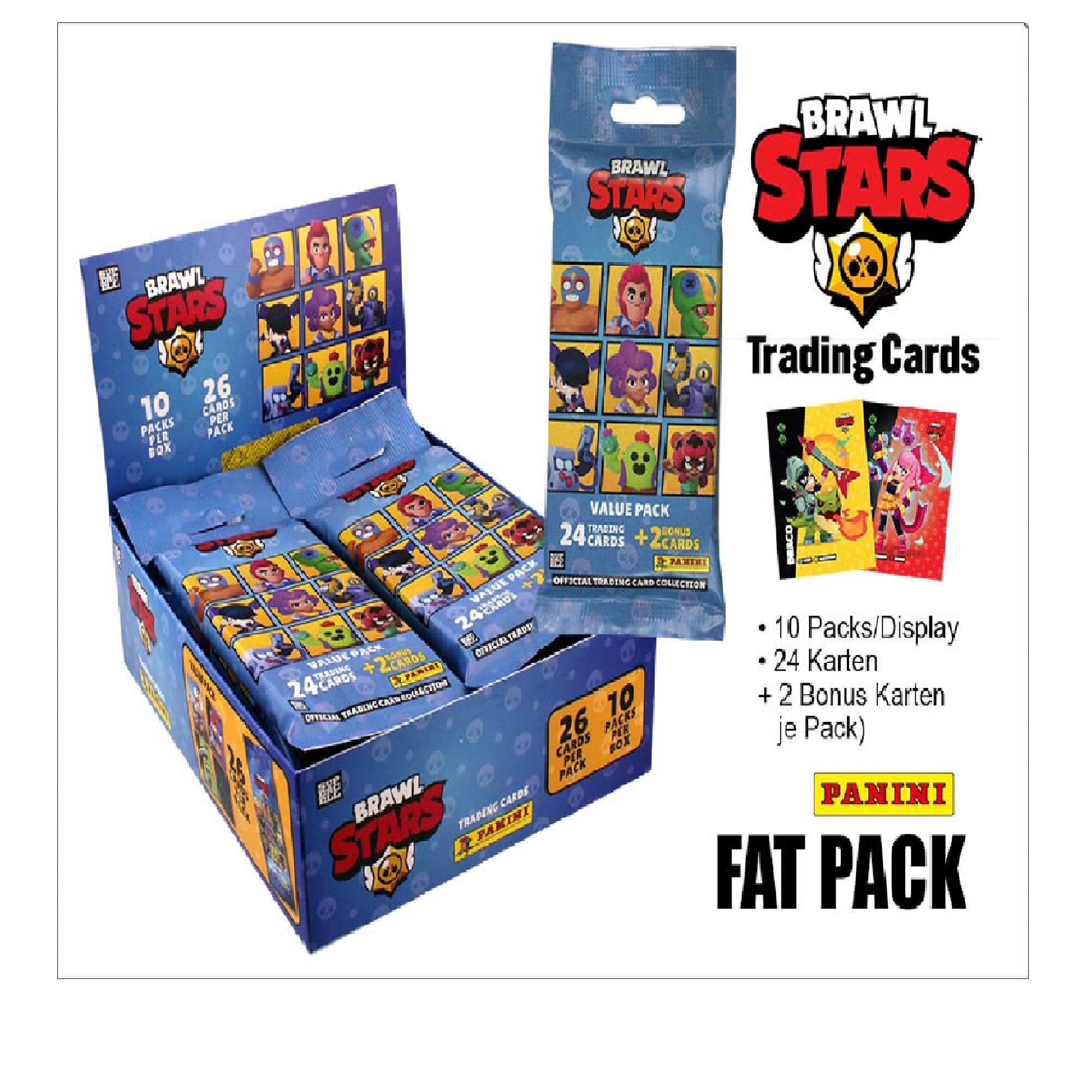 Panini Sammelkarte Brawl Stars Trading Cards Fat Pack (Display)