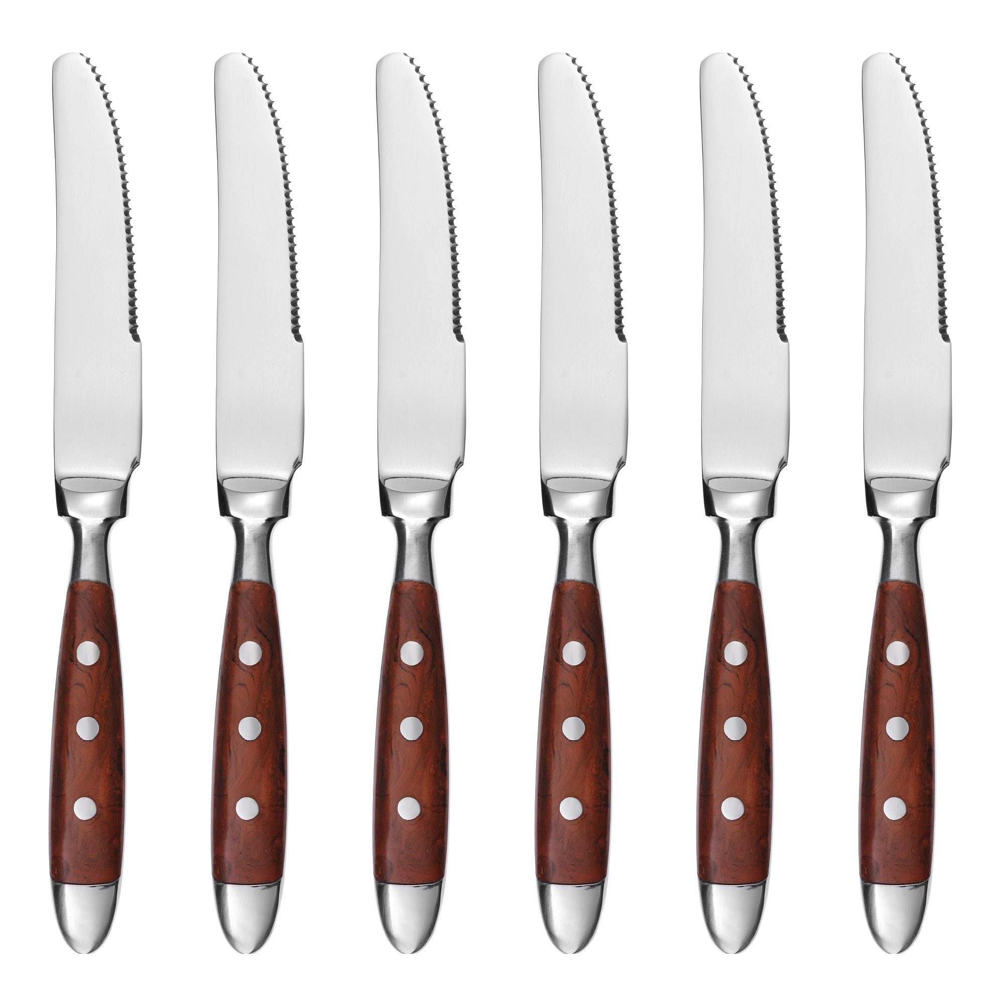GRÄWE Десертный нож GRÄWE Десертный нож, Serie Nürnberg, 6er Set, braune Griffe