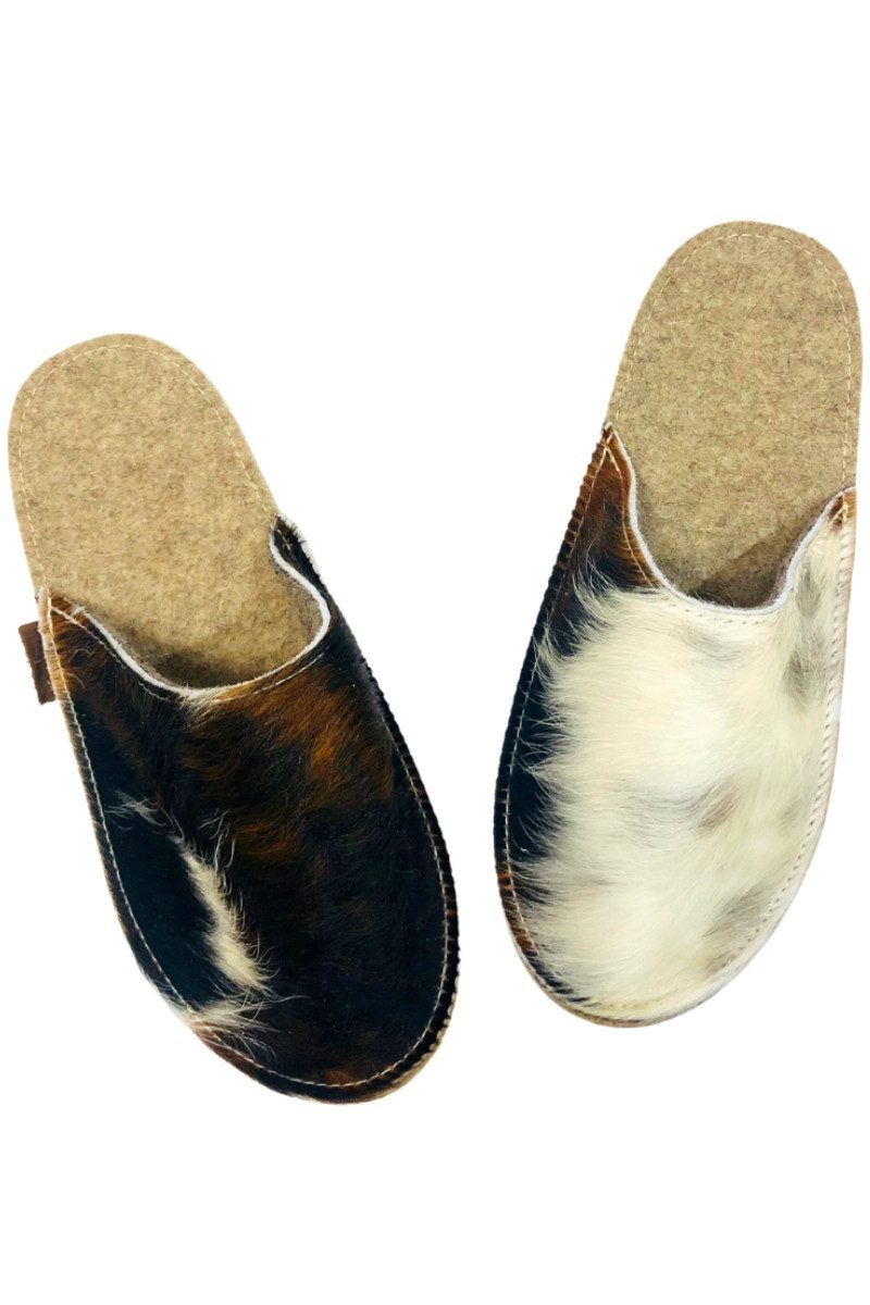 Maxx Factory Fellkissen Filzpantoffeln - LOISL - kuhfell