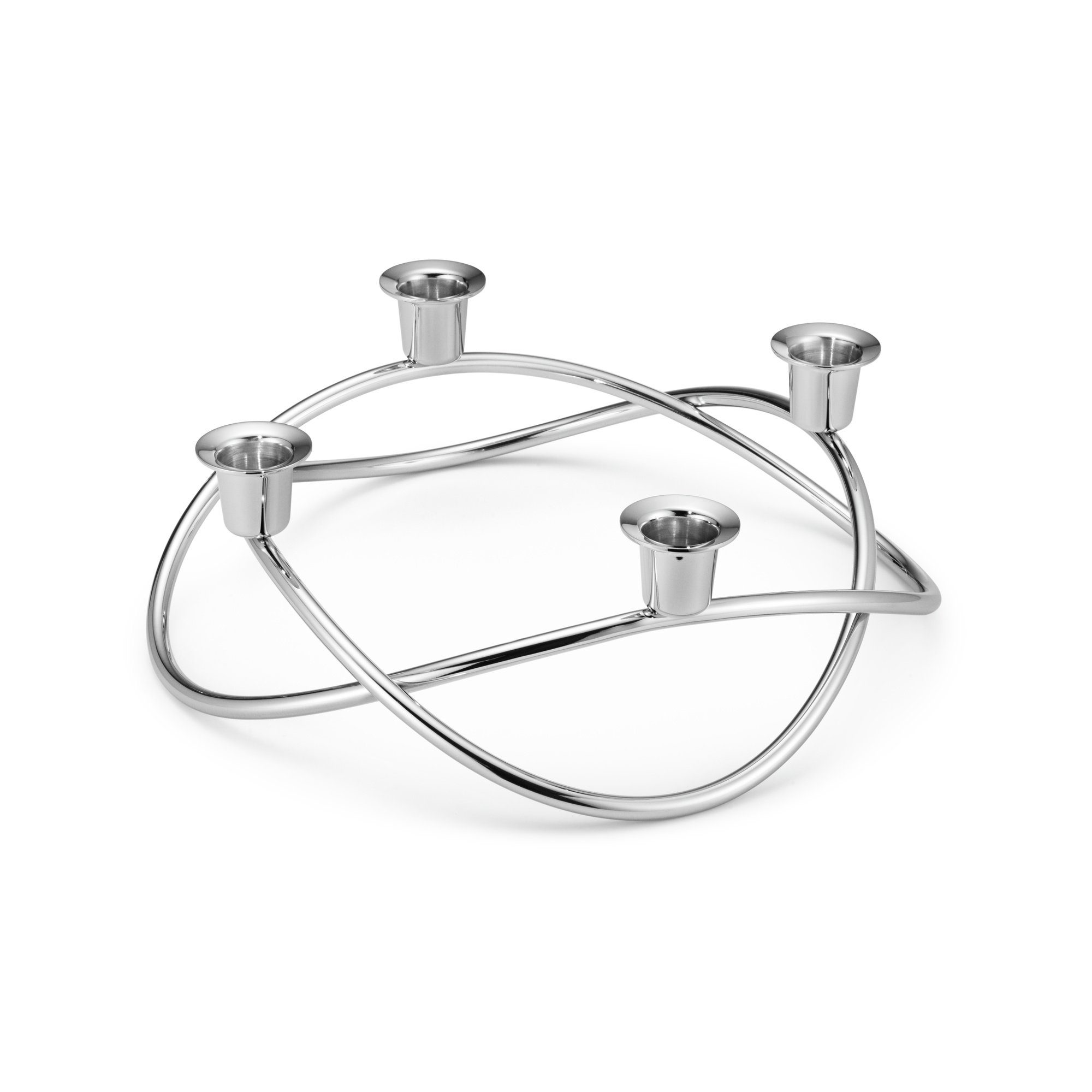 Georg Jensen Adventskranz Season Edelstahl Poliert, Adventsgesteck