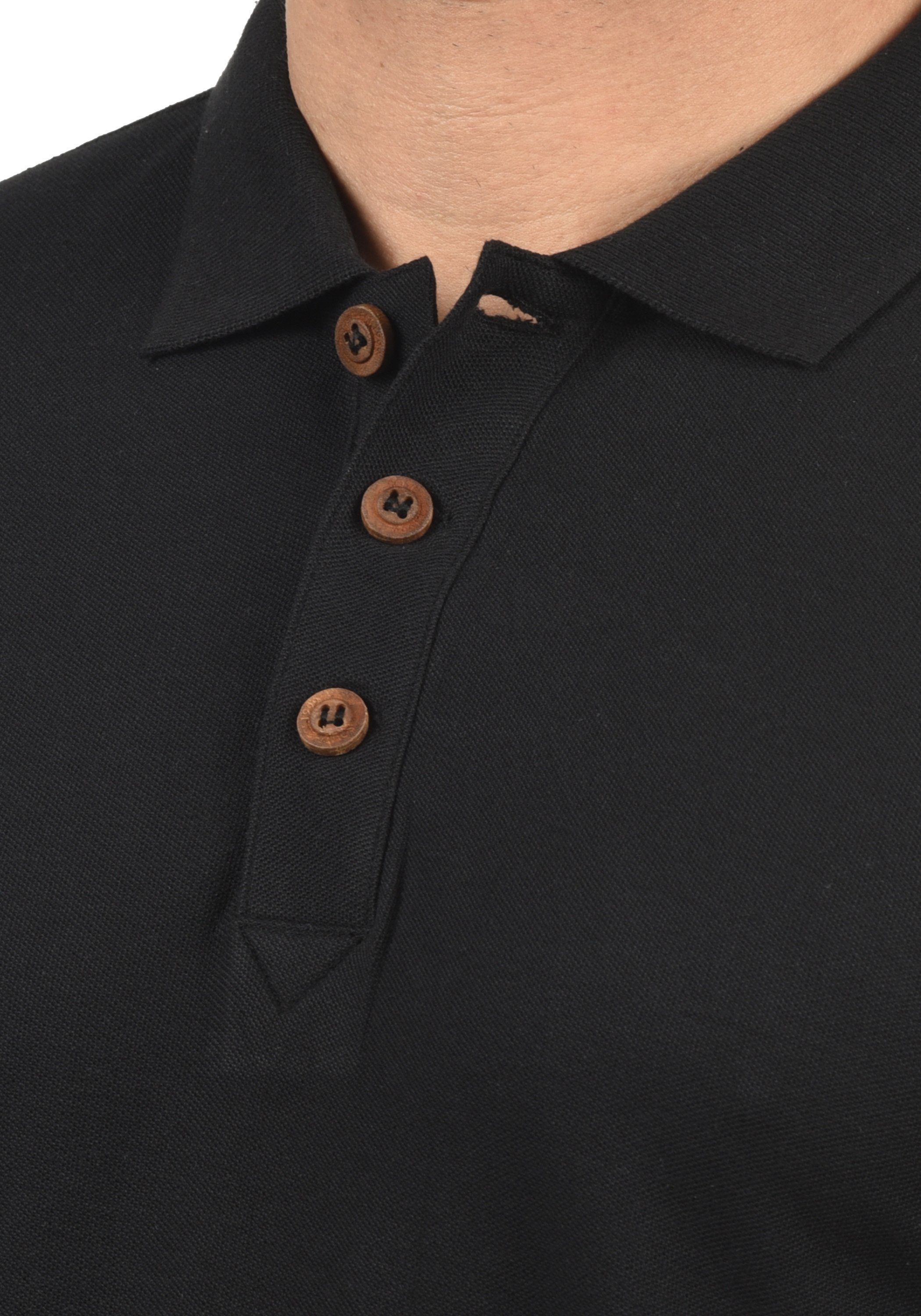 !Solid Poloshirt Black mit Rückenpartie verlängerter (9000) Polo SDTripPolo