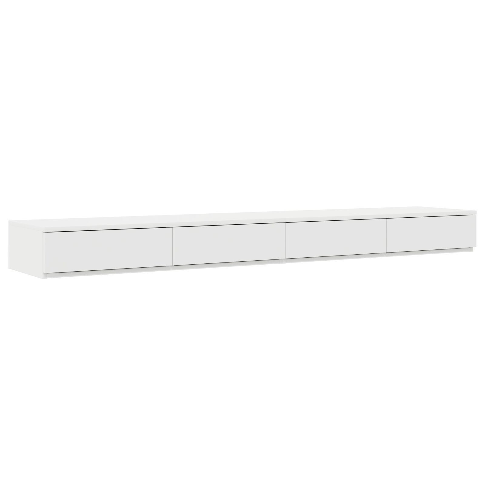 vidaXL Nachttisch Bett-Schubladen Weiß 180x36,5x16,5 cm günstig online kaufen