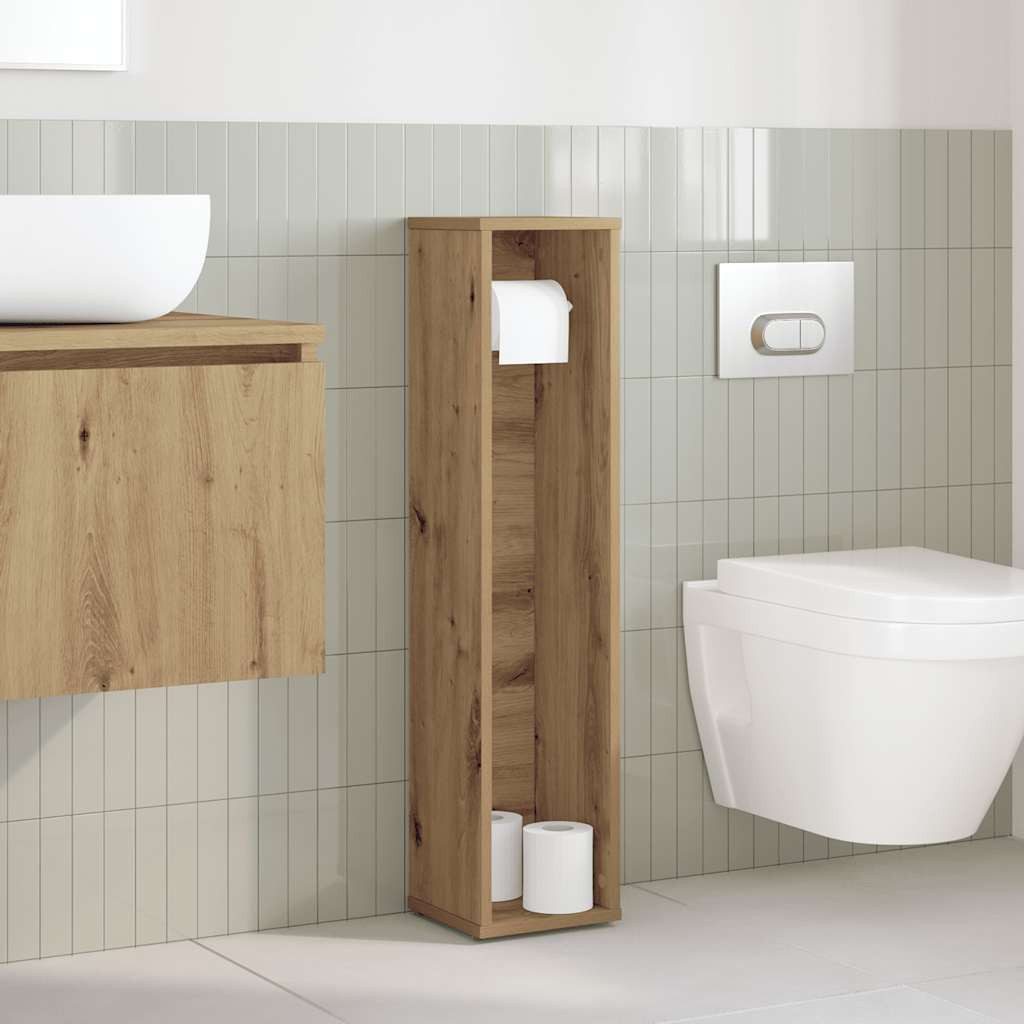 vidaXL Badezimmer-Set Badezimmerschrank mit Rollenhalter Artisan günstig online kaufen