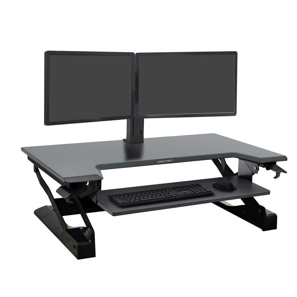 Ergotron Computertisch Ergotron WorkFit-TL Steh-Sitz Arbeitsplatz. (Ergotron WorkFit-TL Steh-Sitz Arbeitsplatz (schwarz), Für Monitore bis 30" geeignet