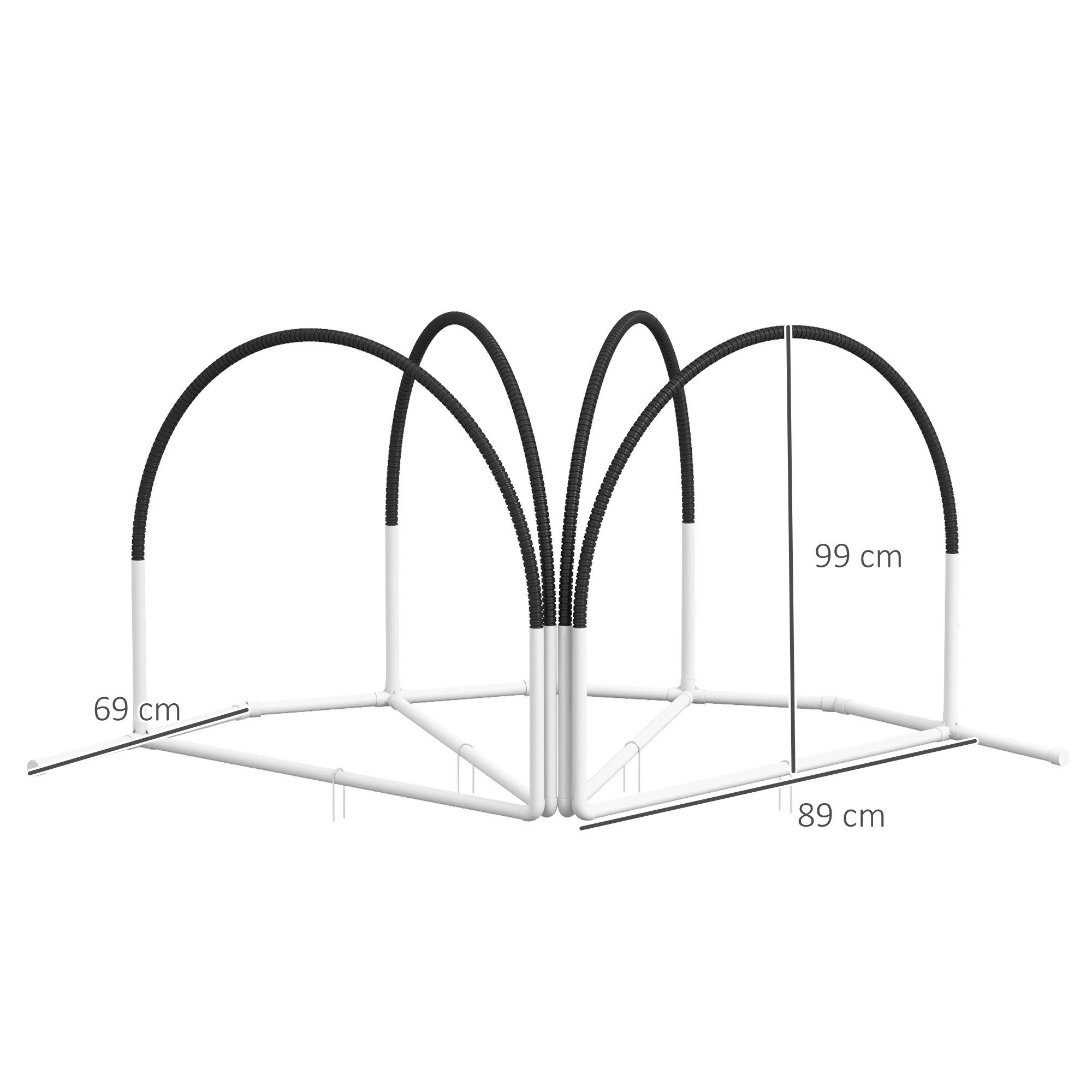 PawHut Agility-Hürde Hunde Agility Set, Hundetraining mit Slalomstangen, PE, ABS, Agility-Ausrüstung (4-tlg) für Hunde mit Tragetasche aus Oxford, Schwarz