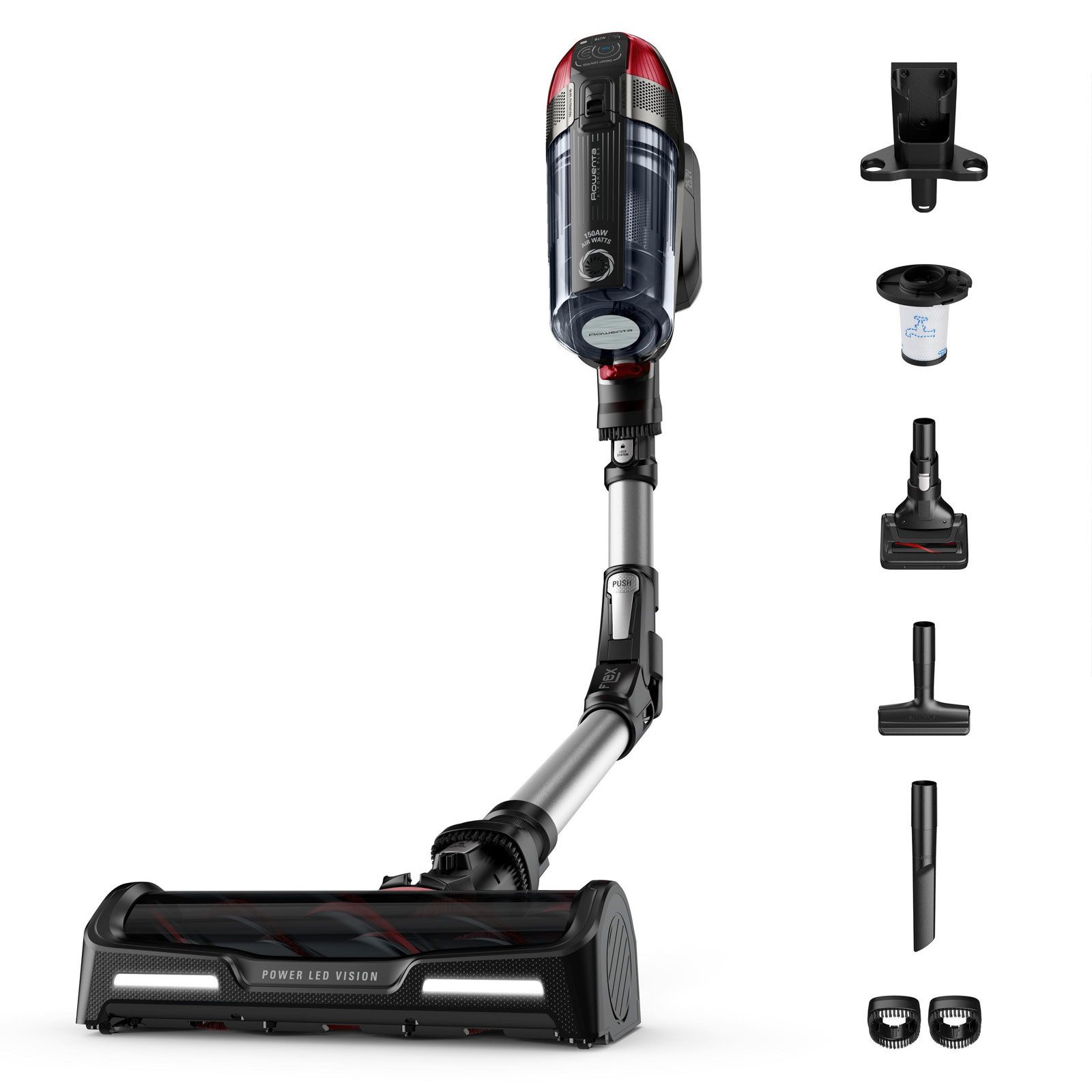 Rowenta Akku-Stielstaubsauger RH98A7, All-in-One Akku-Staubsauger mit Zyklon-Technologie und Digital-Motor