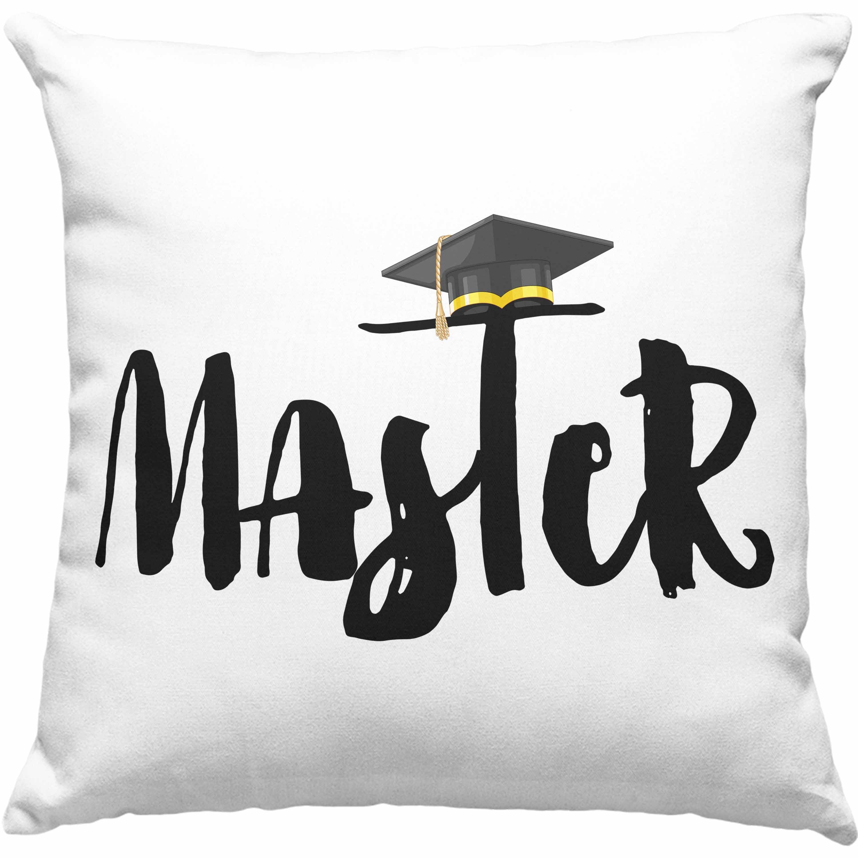 Trendation Dekokissen Prüfung 40x40 Bestanden Füllung Master Graduation Dekokissen mit Trendation - hut - Abschluss Geschenk Master Studium Kissen Rosa