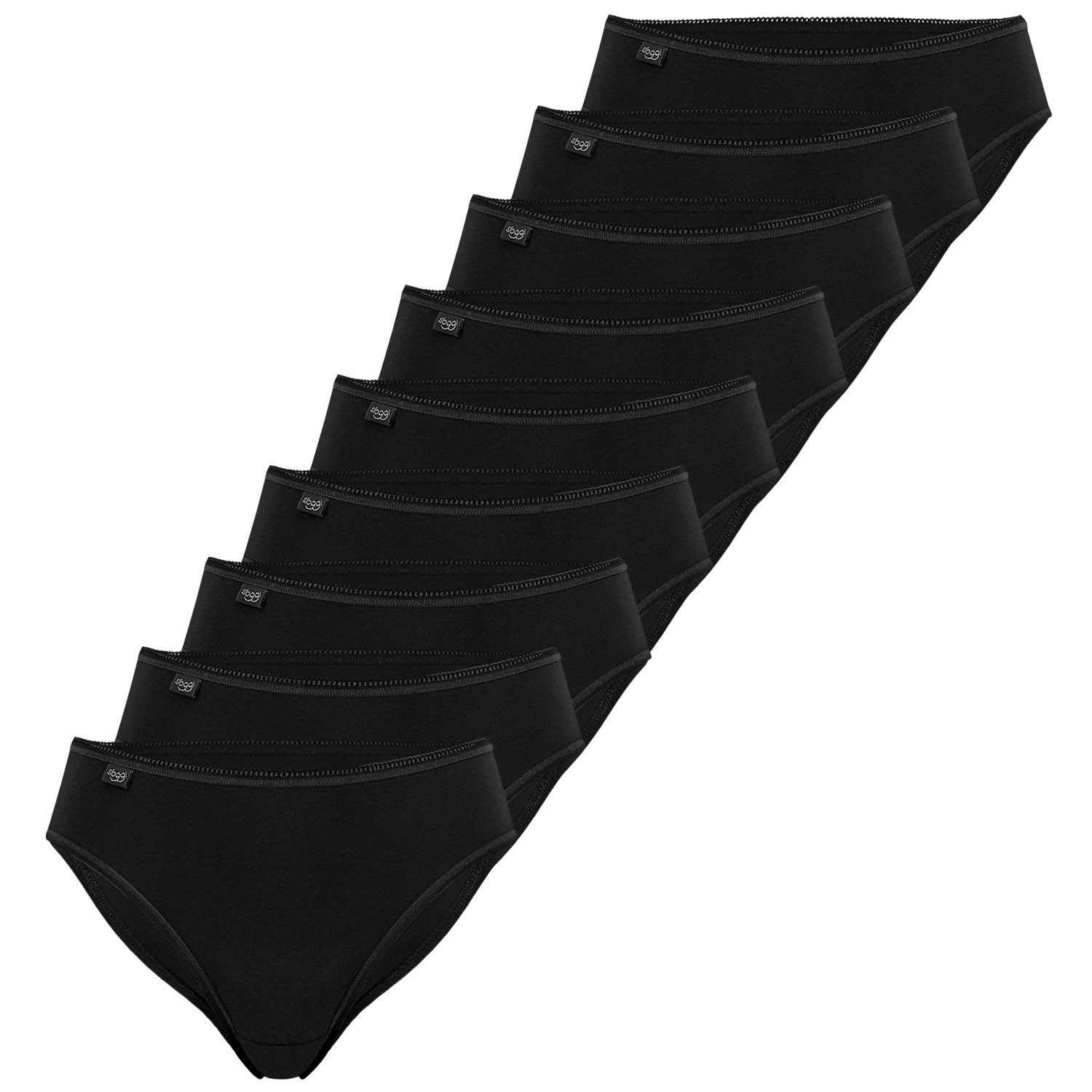 sloggi Taillenslip 24/7 mit angenehmen Elastikbund und Picotspitze im 9er Pack