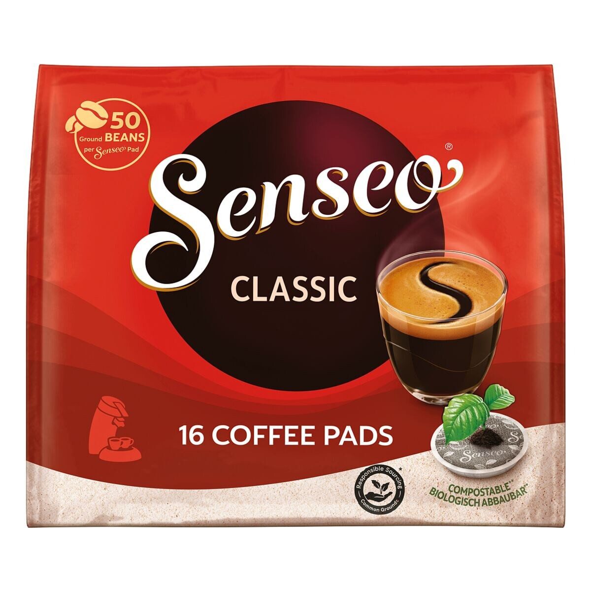 Philips Senseo Kaffee Classic, 16 Pads